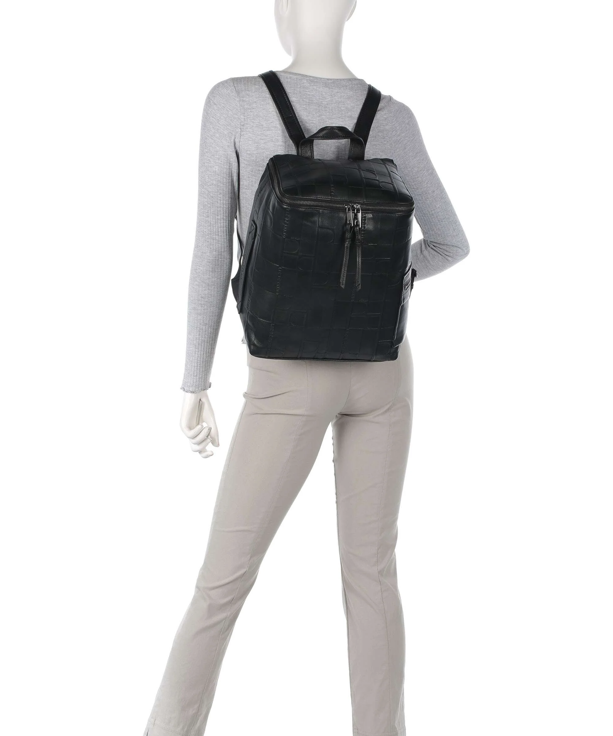 Liebeskind Hera Monogram Sheep Natural M Rugzak black - Image 3
