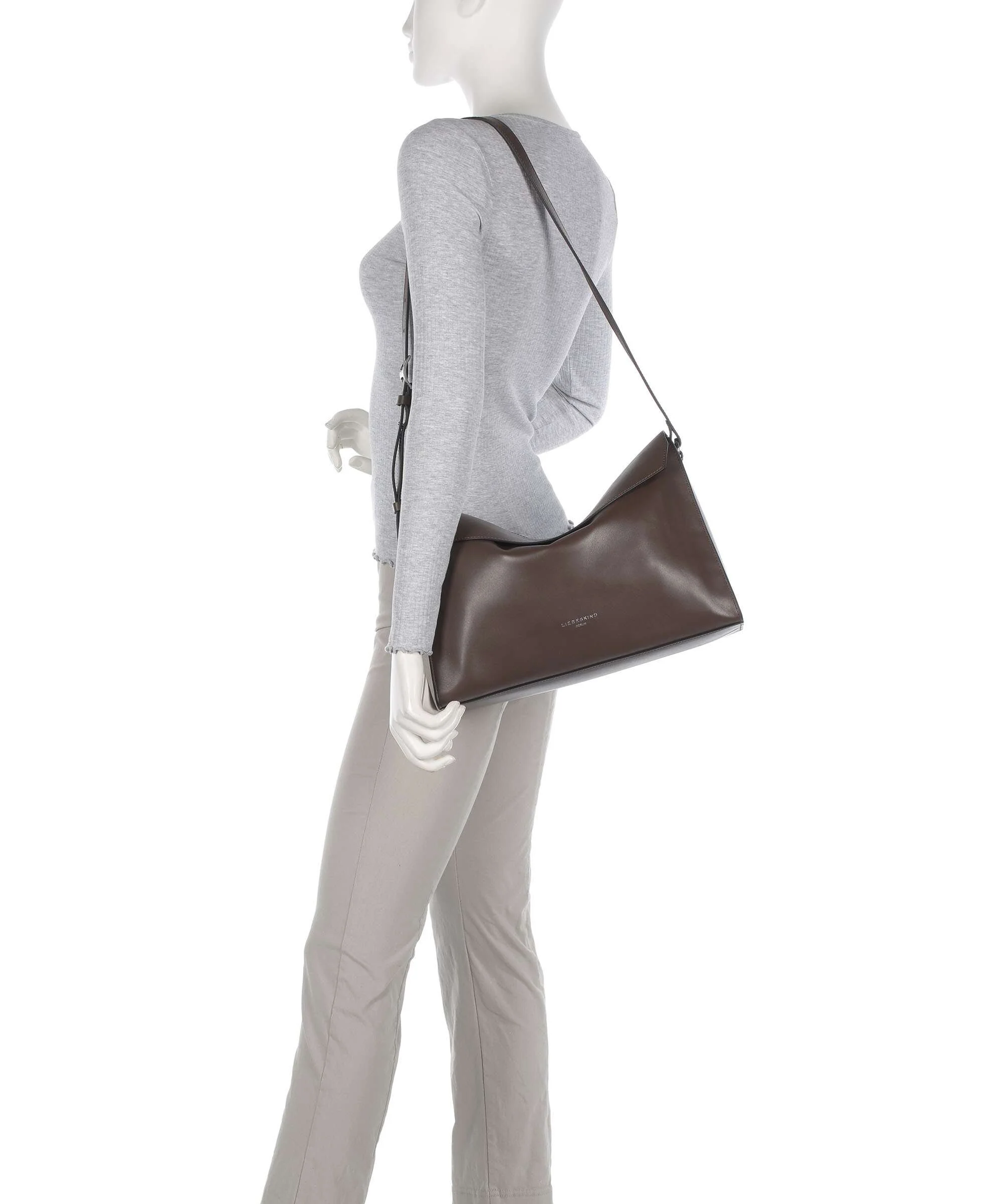 Liebeskind Lora Calf Optic M Crossbody tas light truffel - Image 3