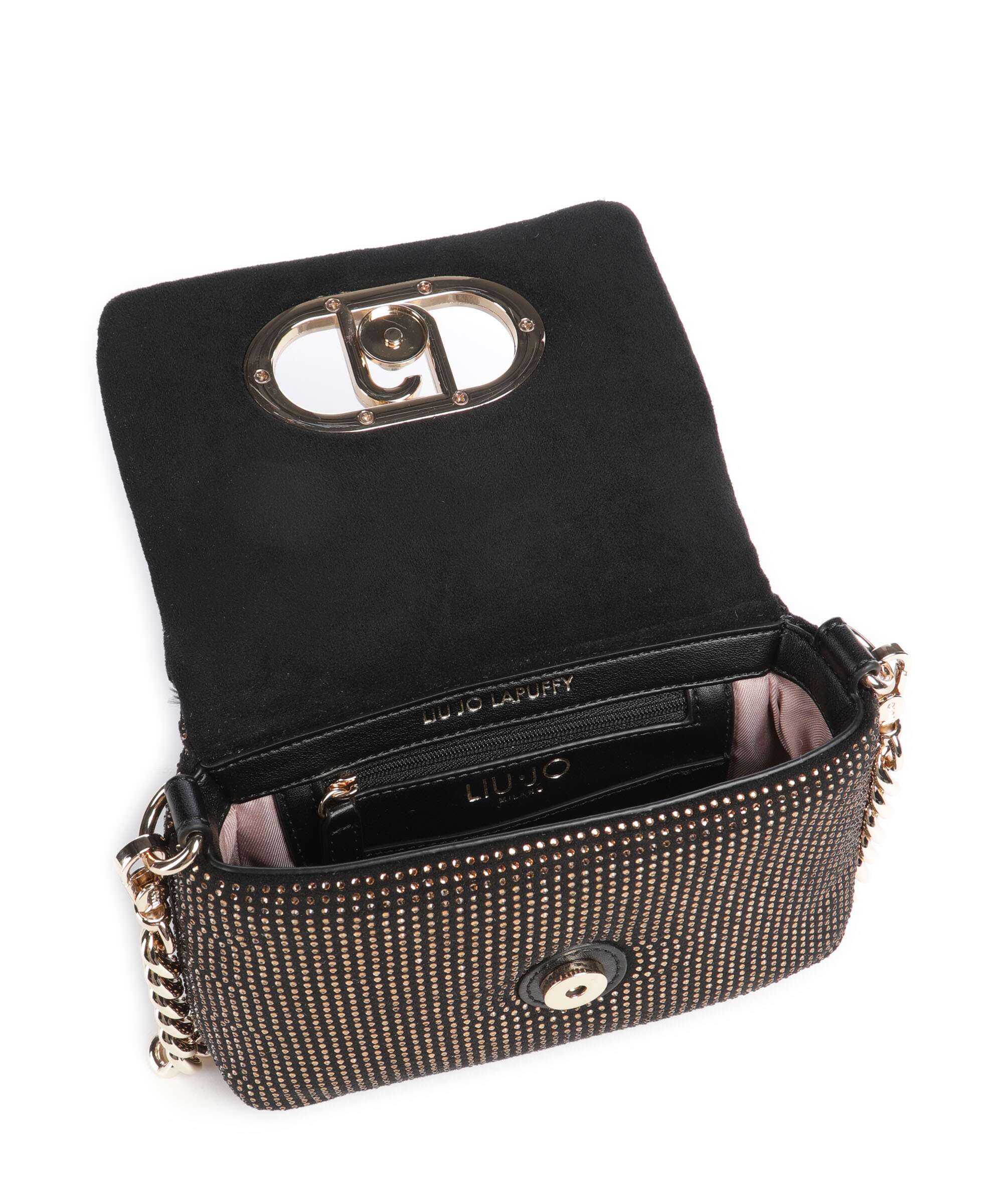Liu Jo Icon S Schoudertas nero/brass gold - Image 7