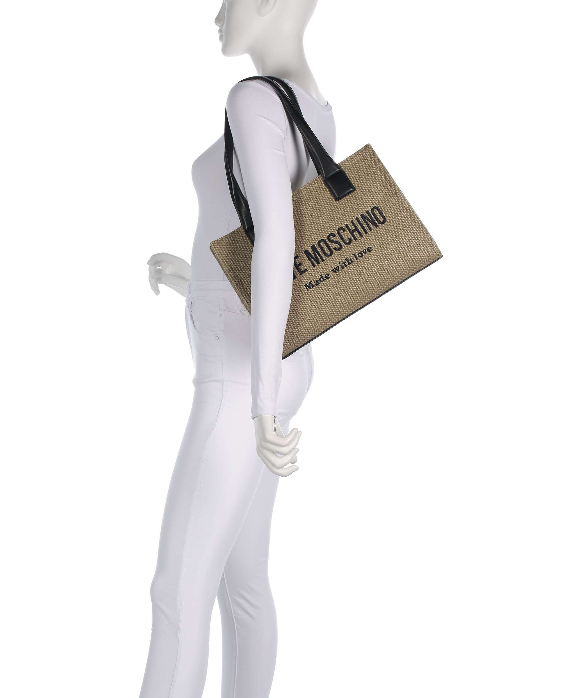 Love Moschino Cargo Canvas Boodschappentas black/gold - Image 3