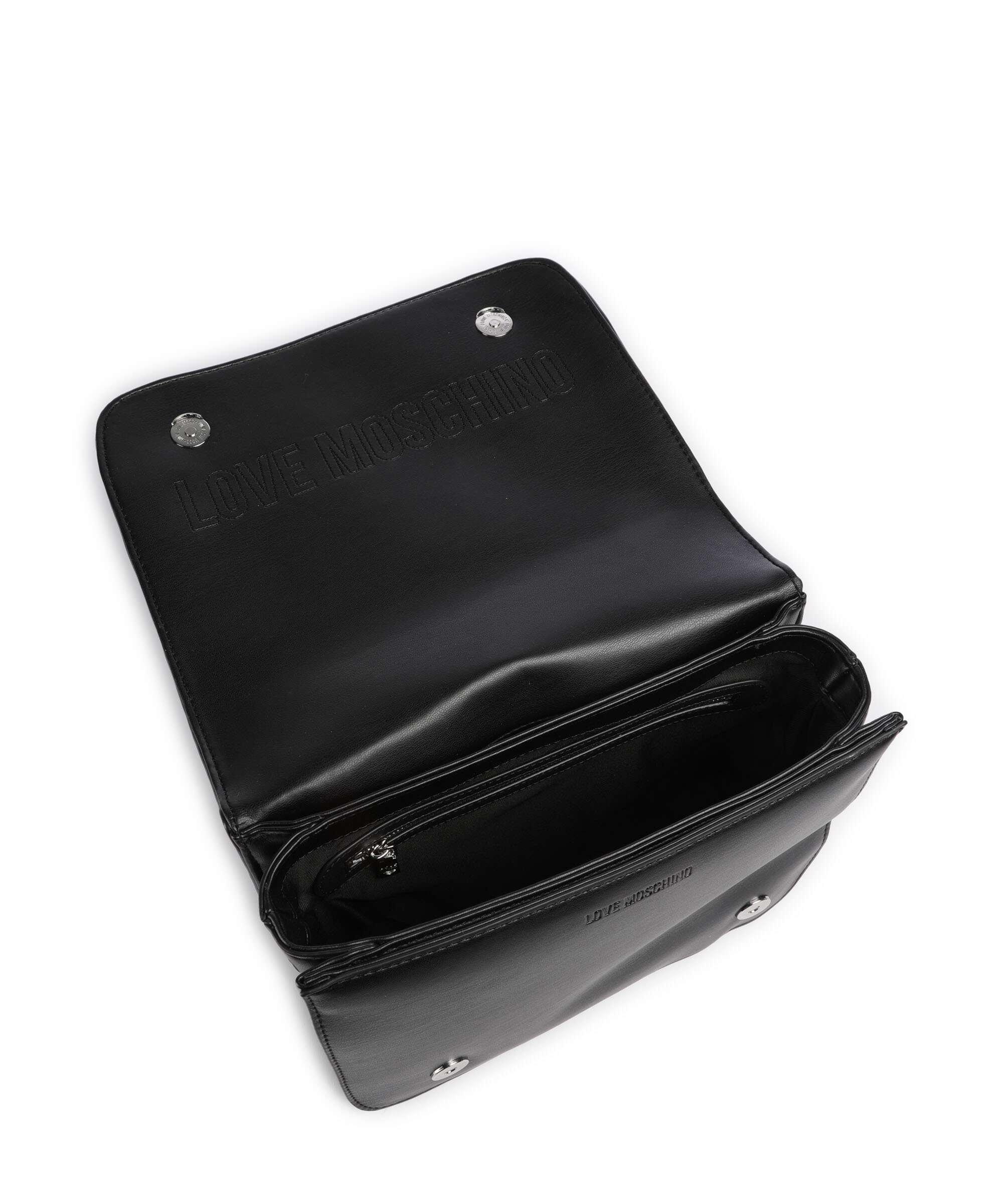 Love Moschino Quilted Laminated Schoudertas nero - Image 7
