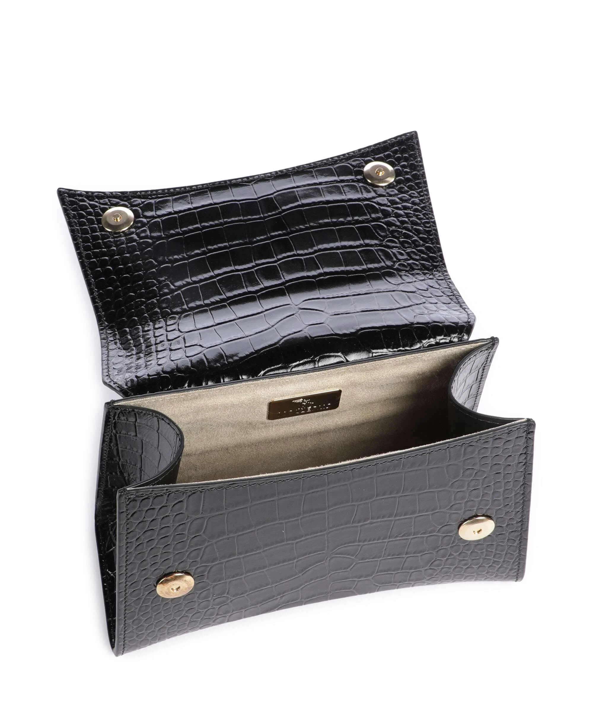 Maison Mollerus Croco Romont Handtas classic schwarz - Image 6