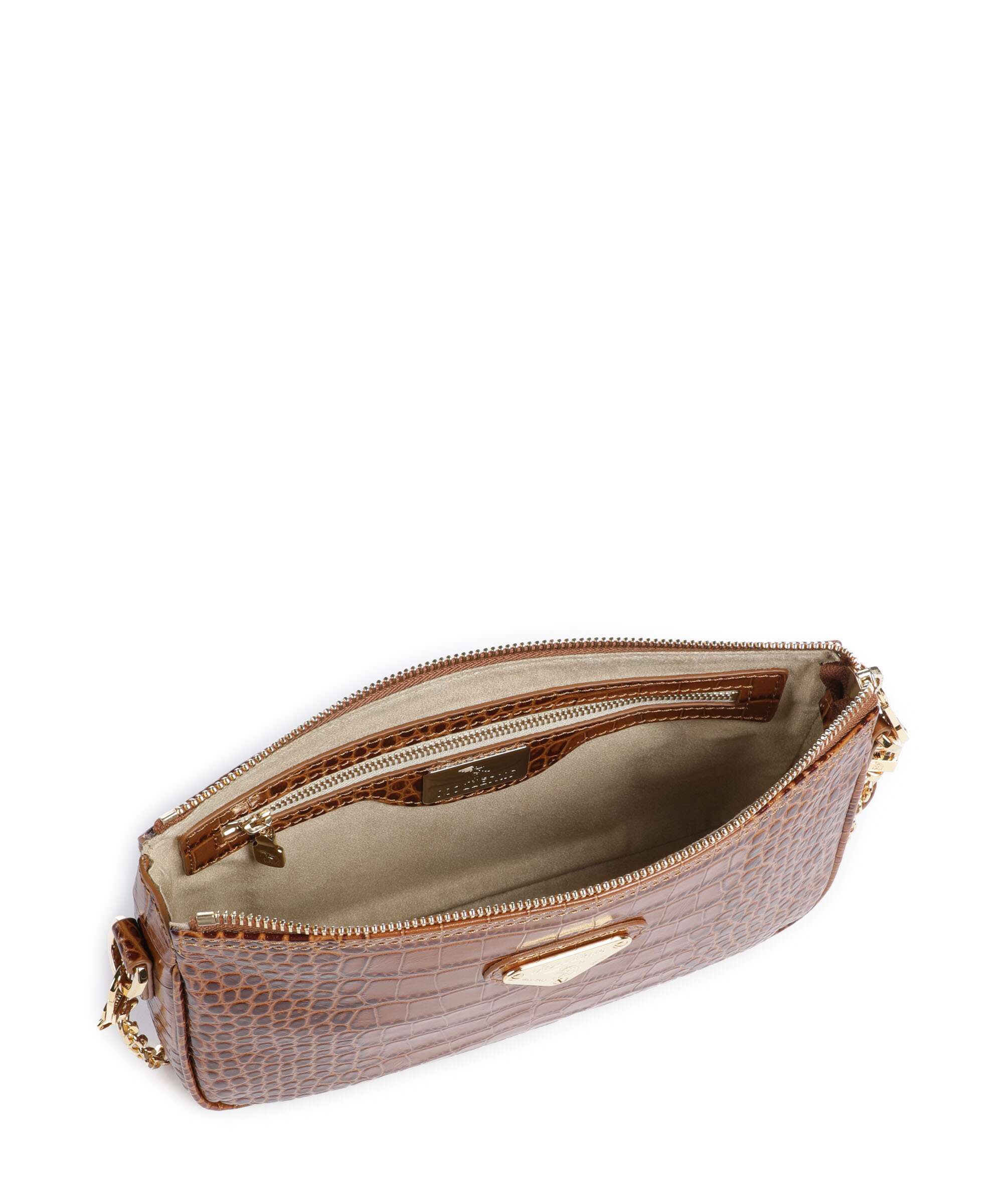 Maison Mollerus Croco Zell Schoudertas honey braun - Image 6