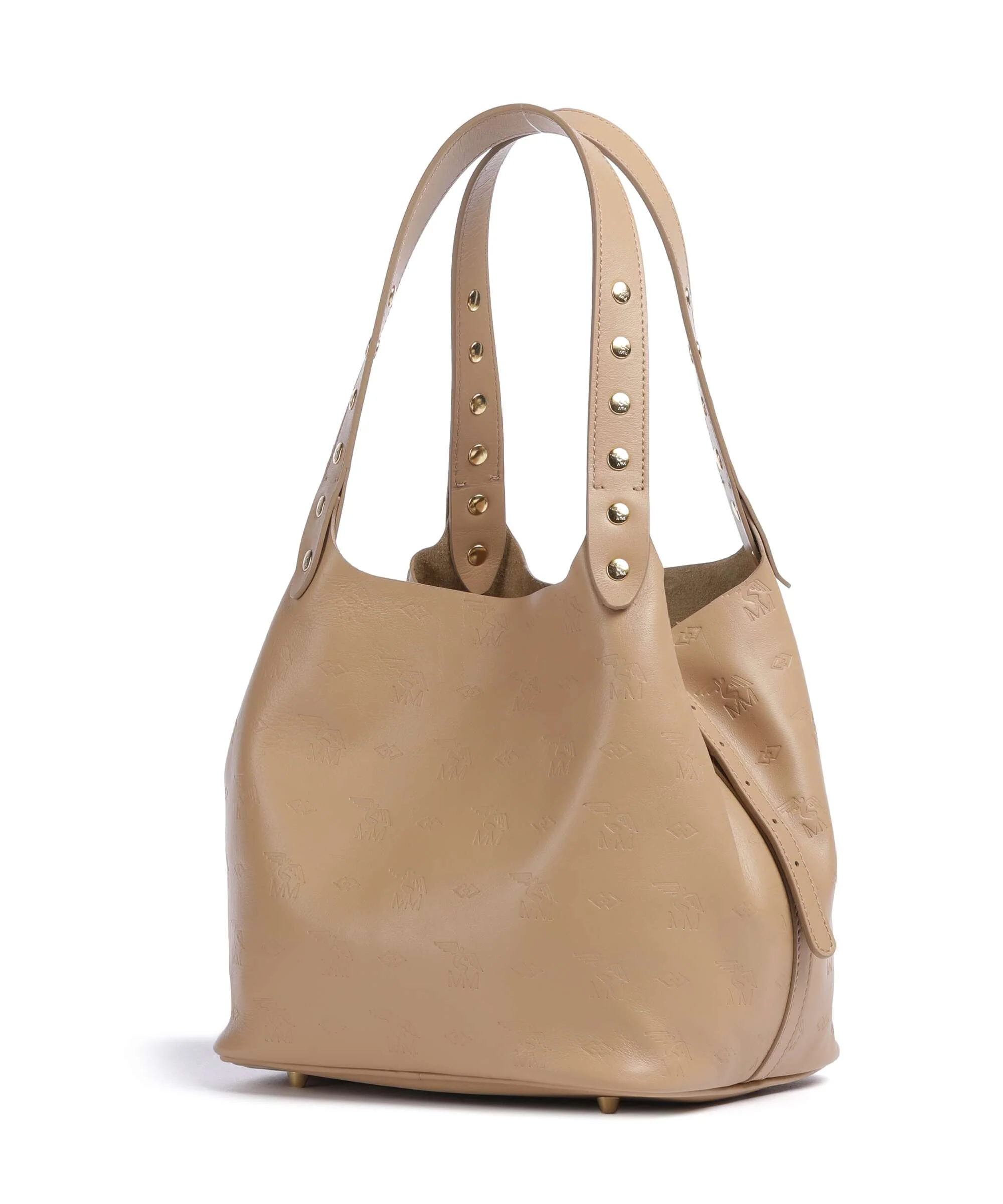 Maison Mollerus Stampato Liddes Hobo tas cappuccino - Image 2