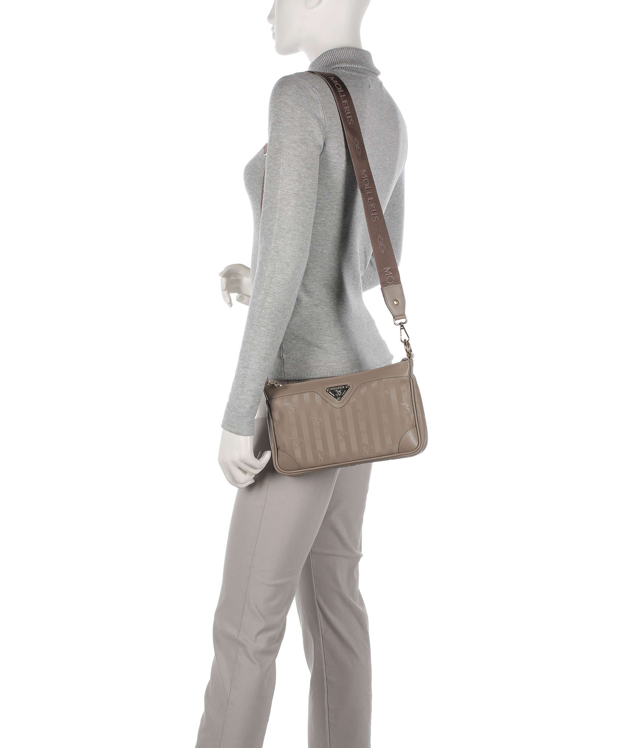Maison Mollerus Vinerus Flums Crossbody tas taupe/grau - Image 3