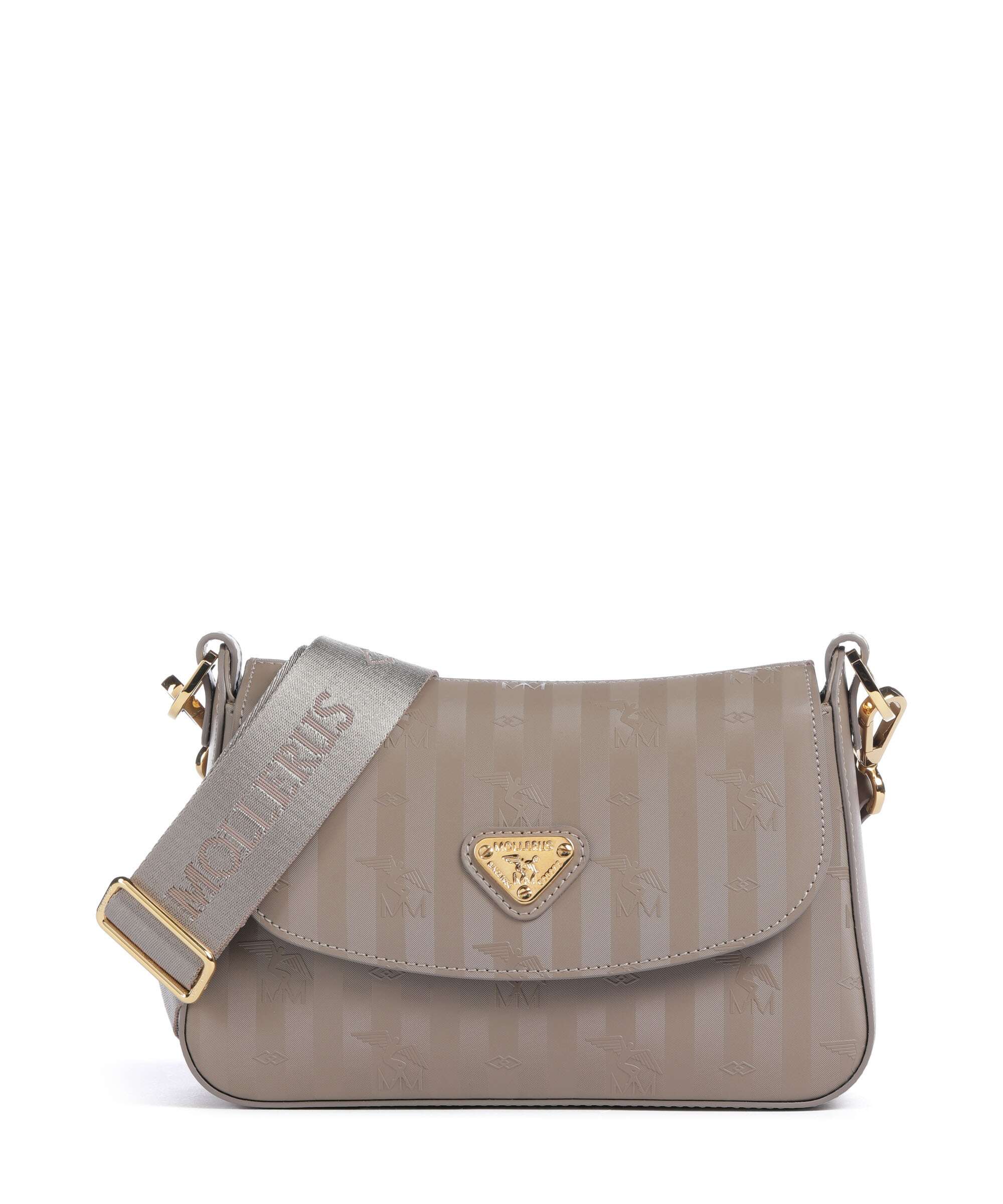 Maison Mollerus Vinerus Noville Crossbody tas taupe grau