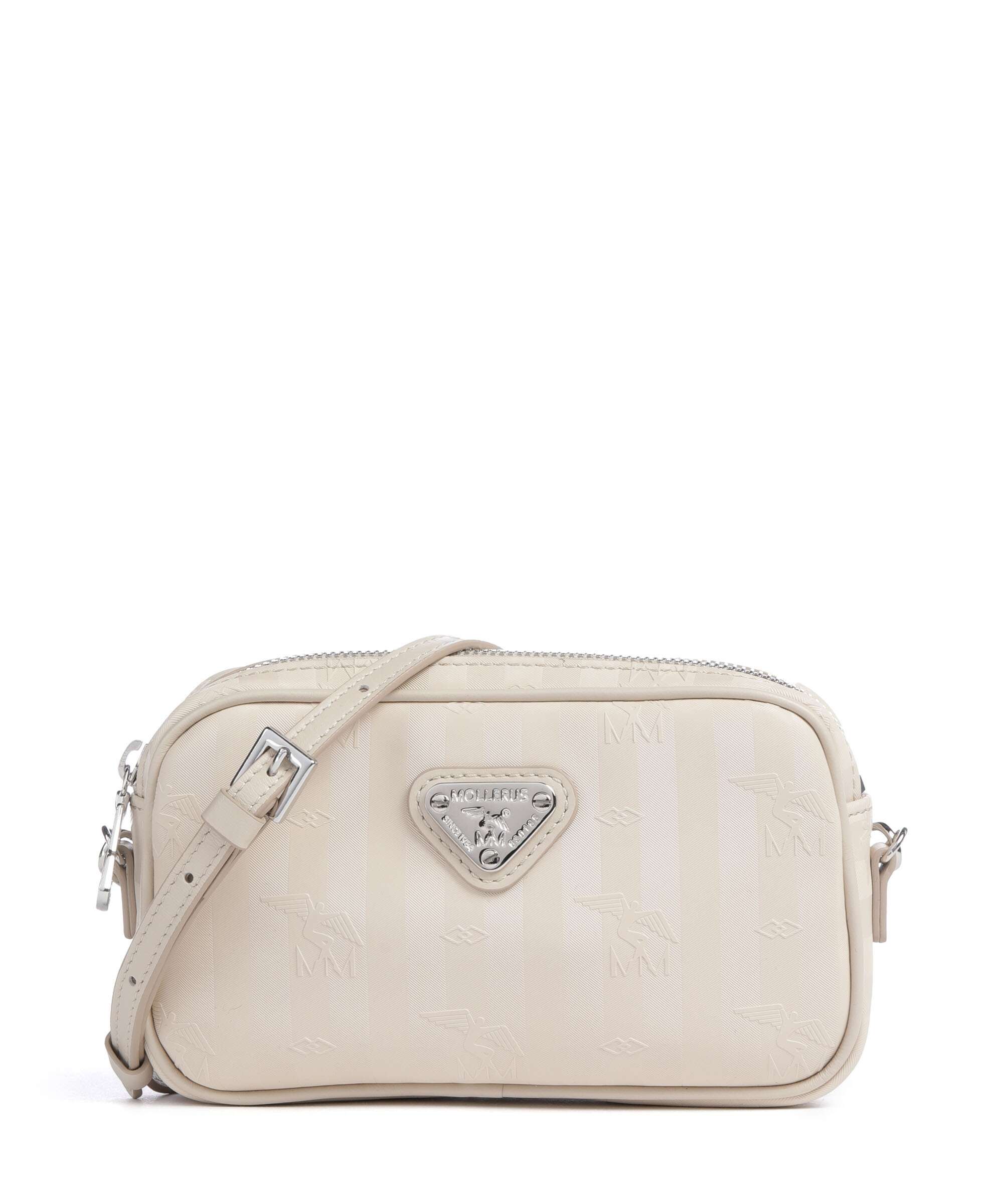 Maison Mollerus Vinerus Rivaz Crossbody tas pearl weiss