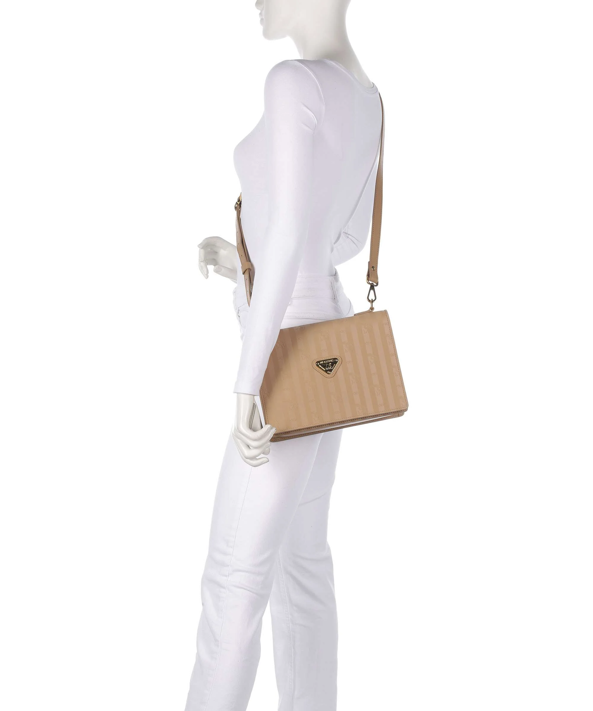Maison Mollerus Vinerus Wil Crossbody tas cappuccino beige/nastro - Image 3