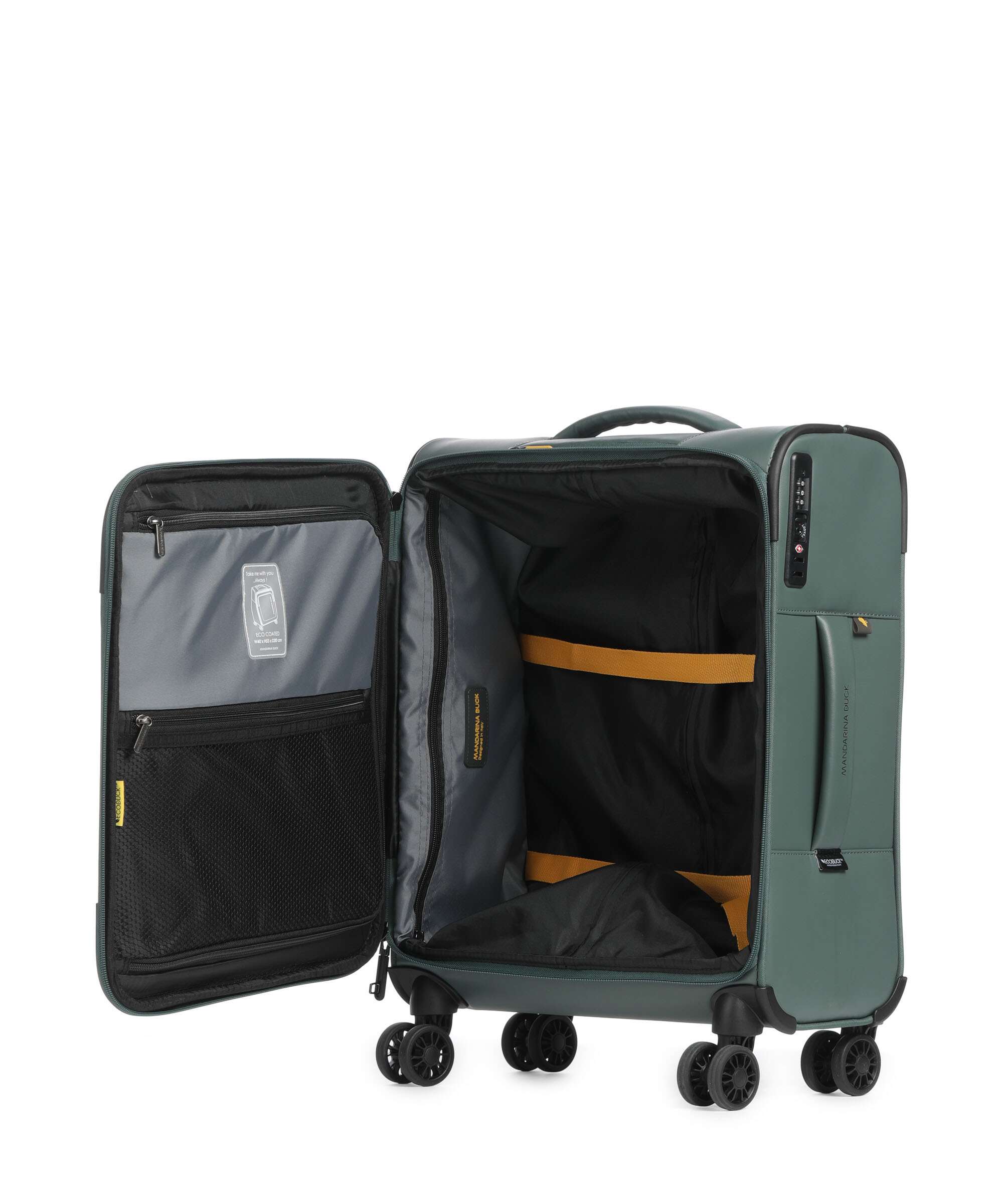 Mandarina Duck Eco Coated Trolley (4 wielen) deep green - Image 5