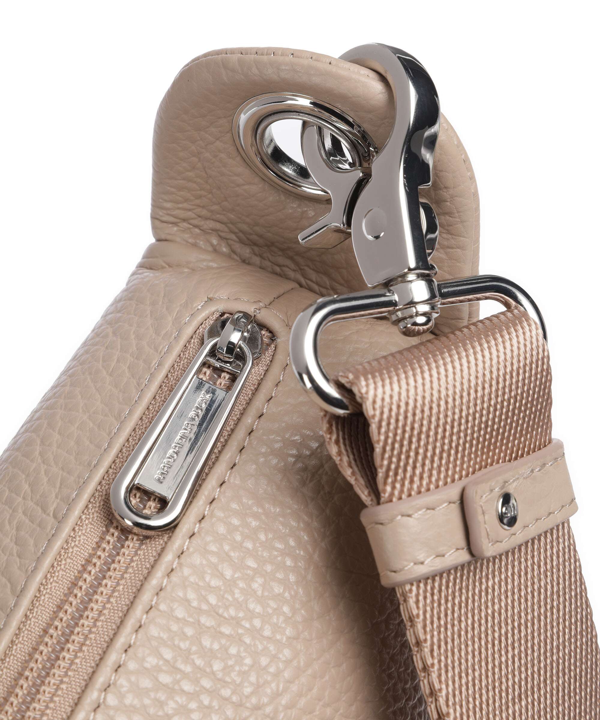 Mandarina Duck Mellow Leather Crossbody tas warm taupe - Image 4