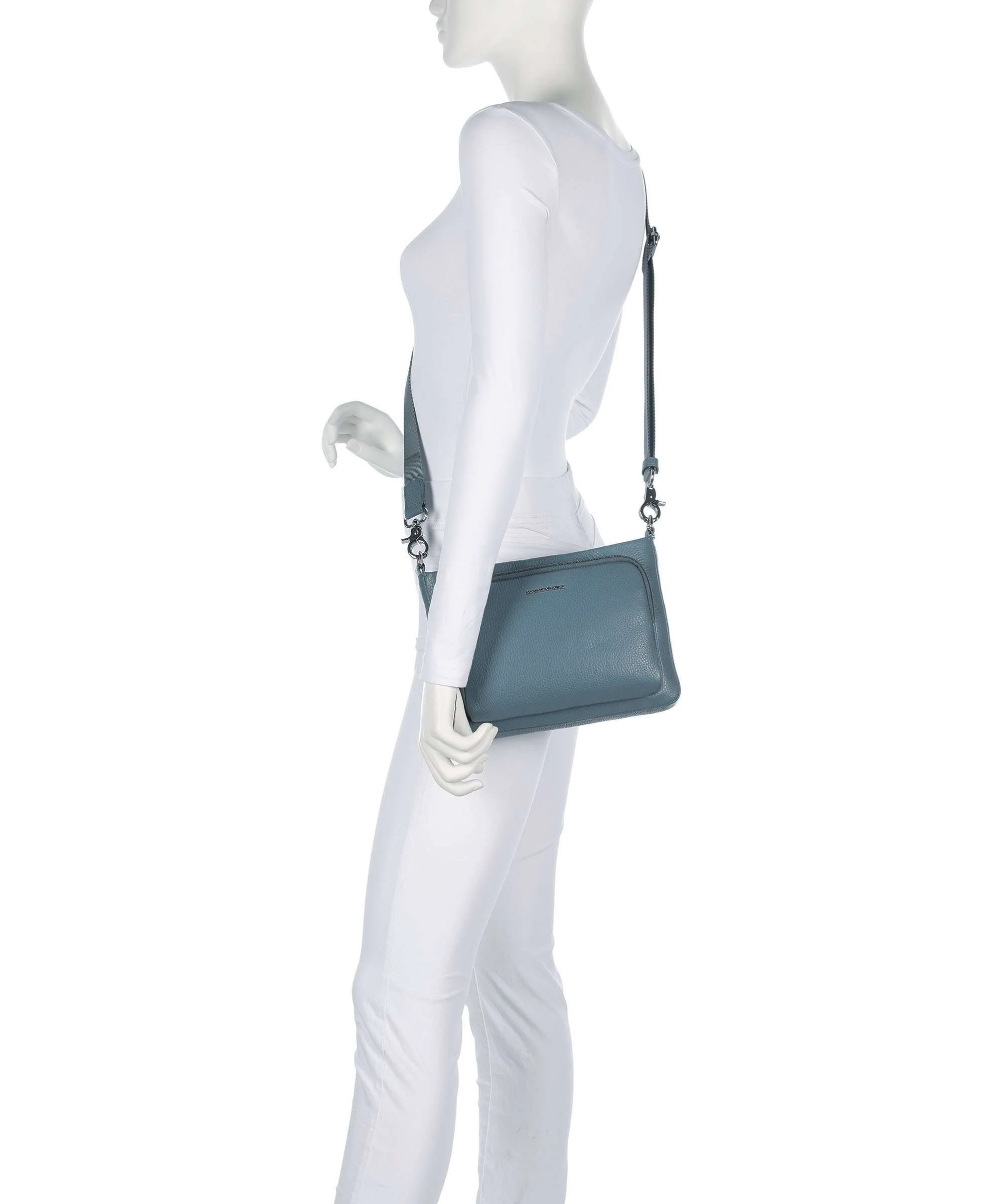Mandarina Duck Mellow Leather Crossbody tas iron - Image 3