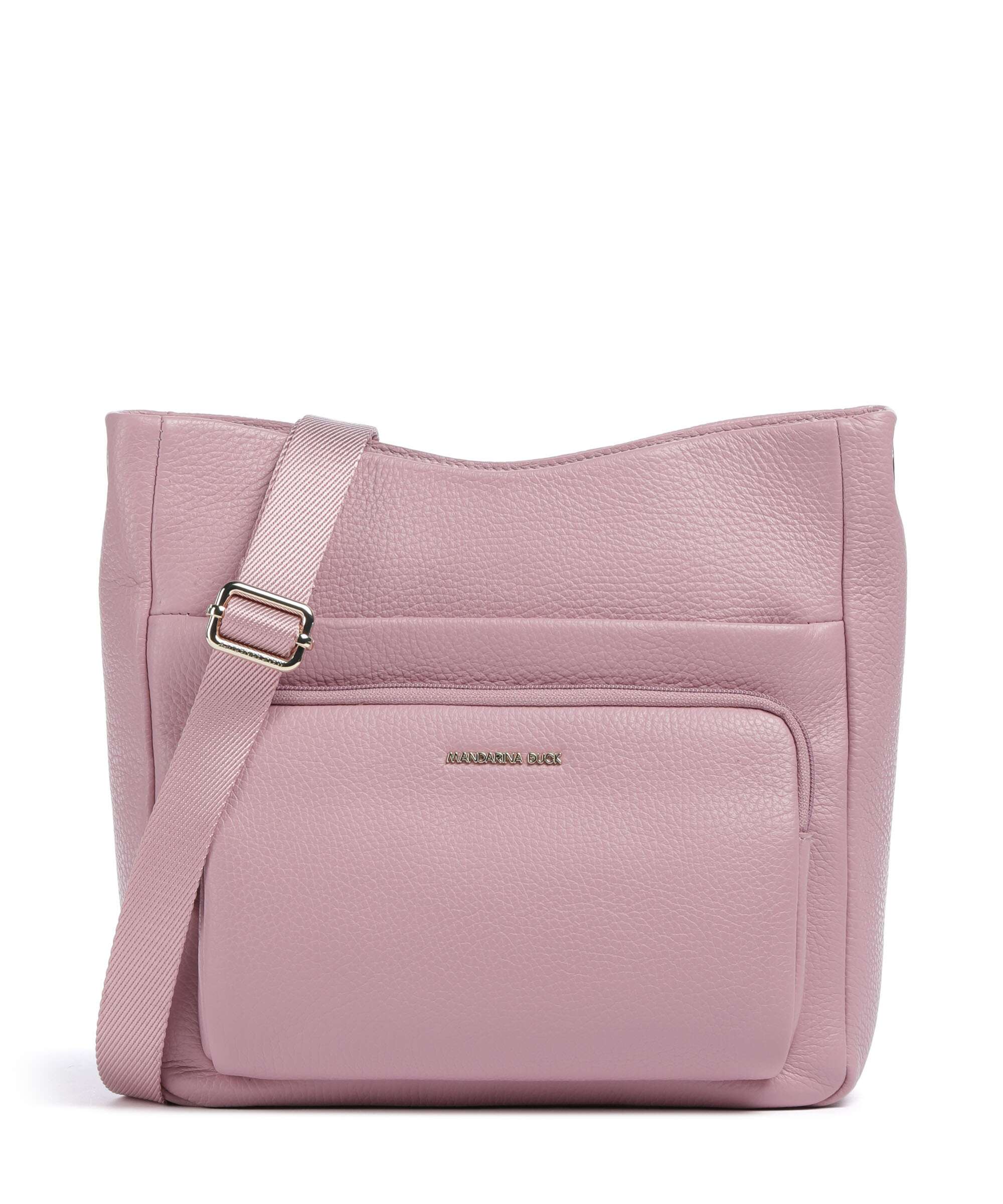 Mandarina Duck Mellow Leather Crossbody tas lilac rose