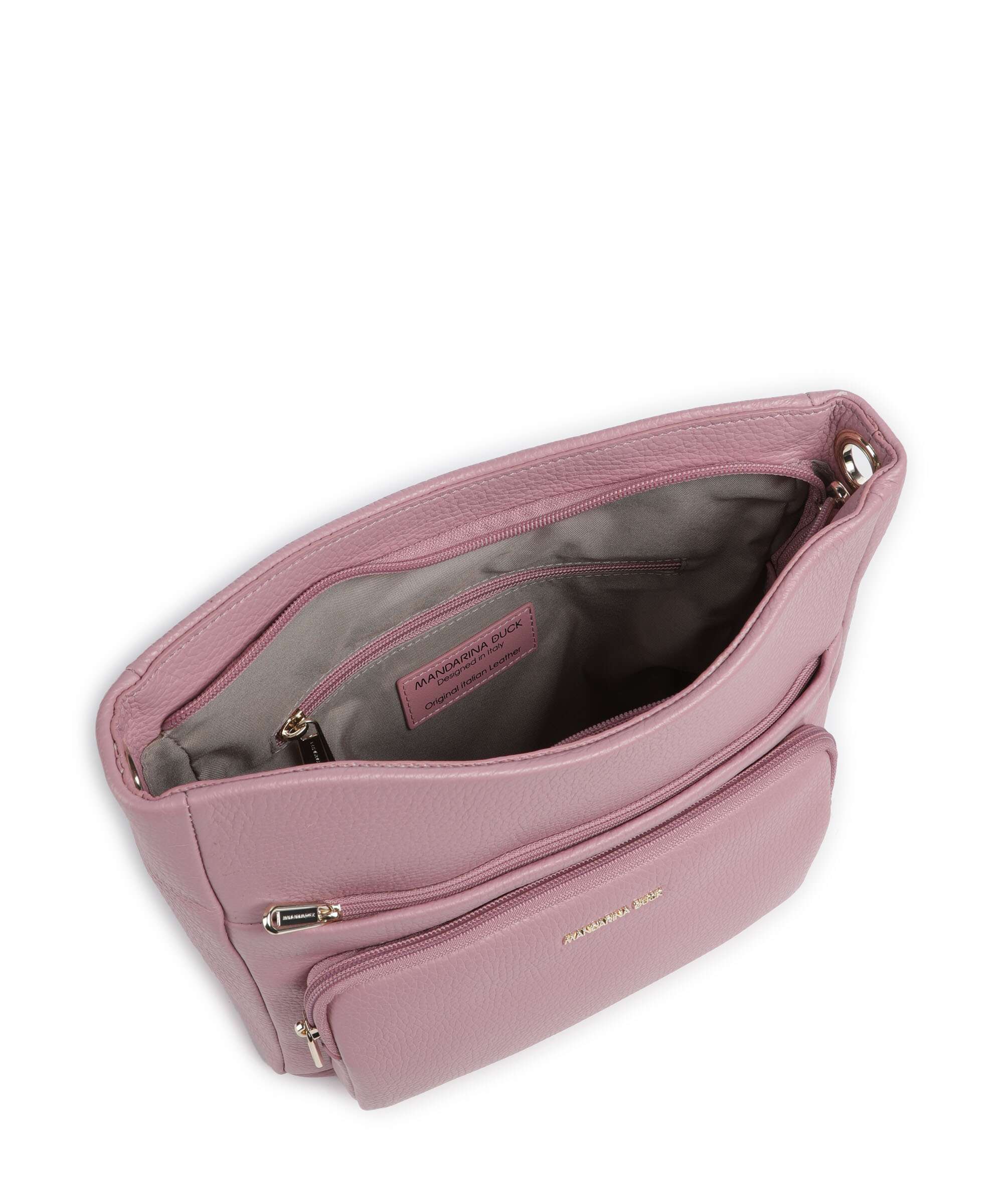 Mandarina Duck Mellow Leather Crossbody tas lilac rose - Image 6