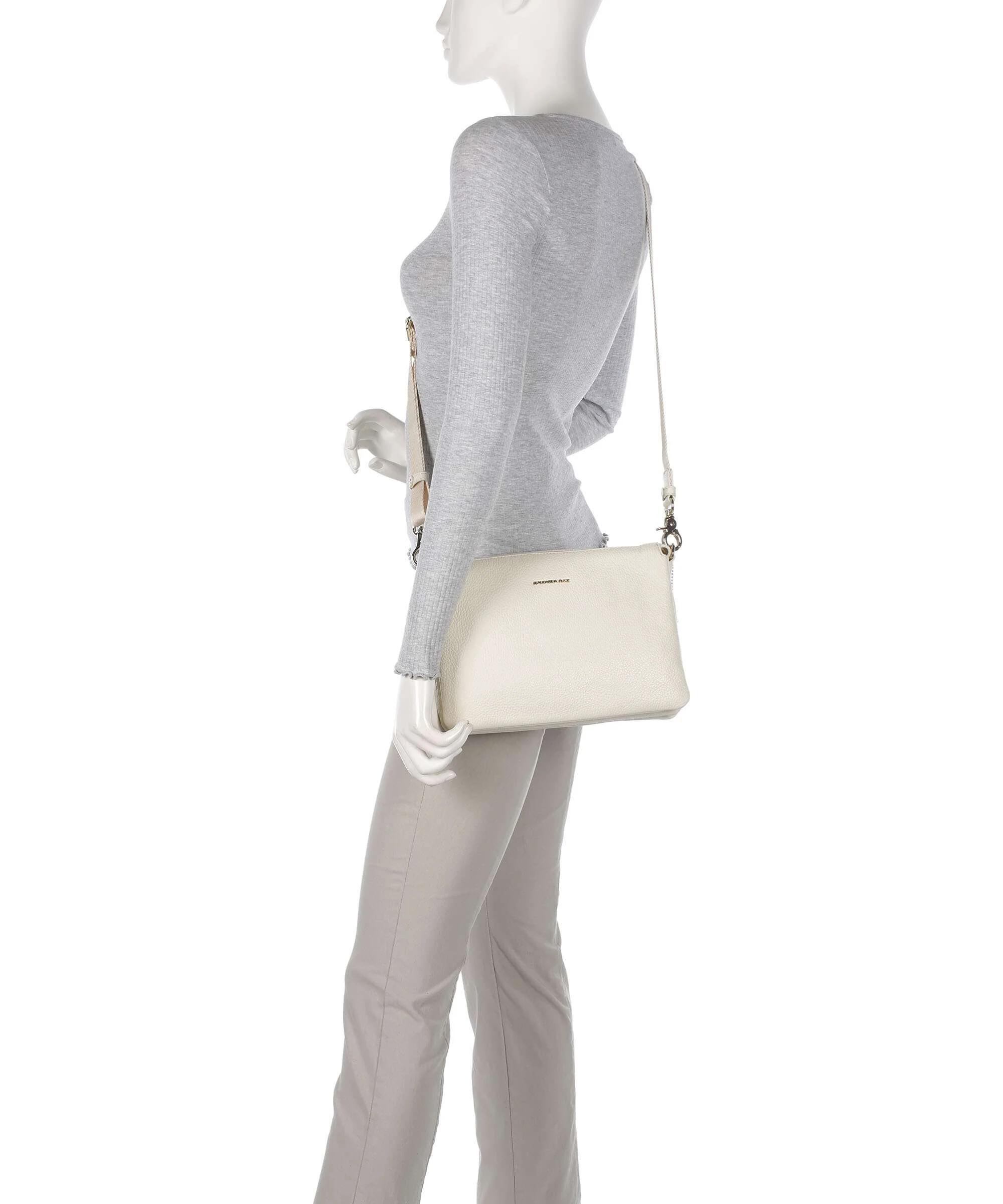 Mandarina Duck Mellow Leather Crossbody tas almond - Image 3