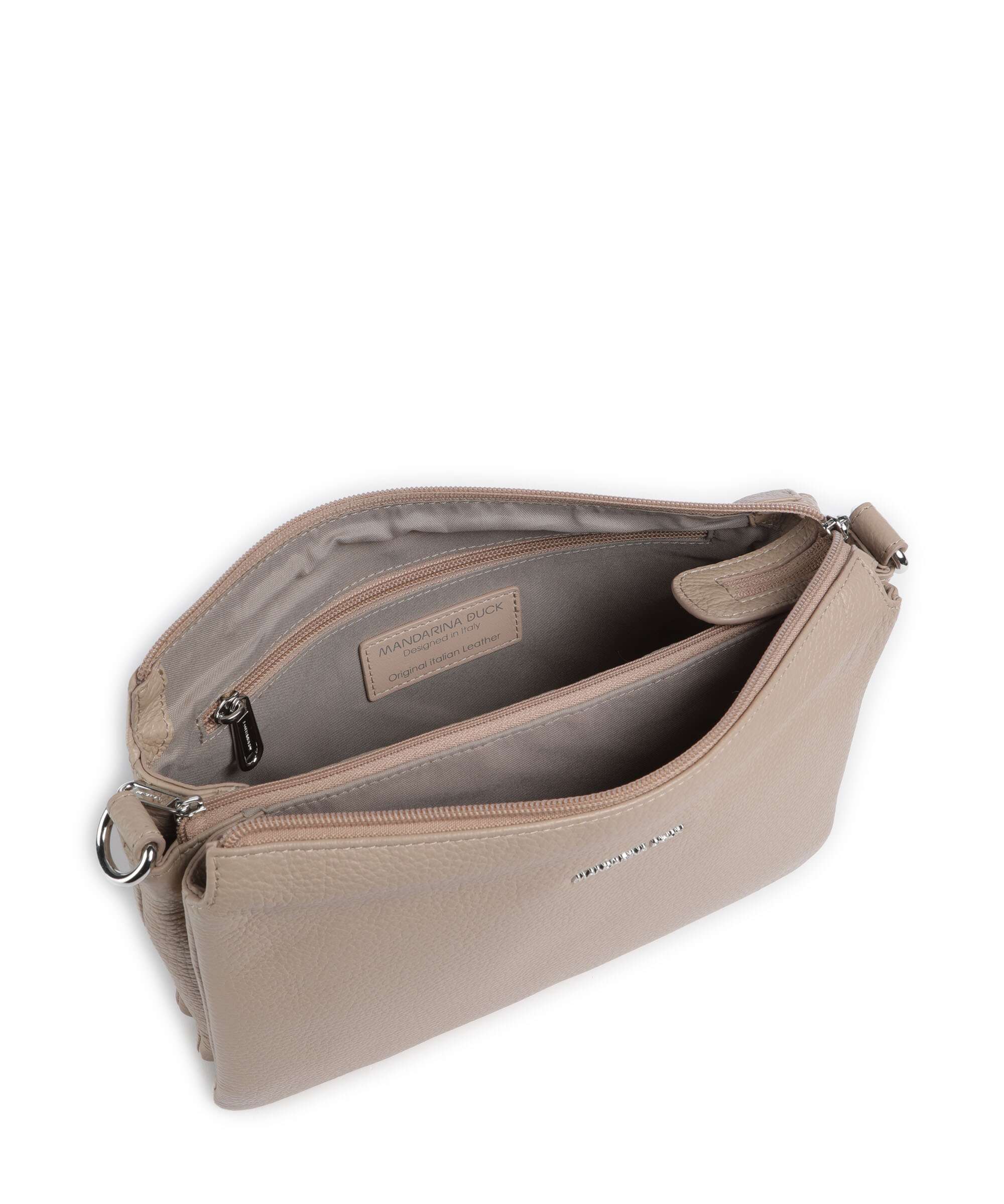 Mandarina Duck Mellow Leather Crossbody tas warm taupe - Image 6