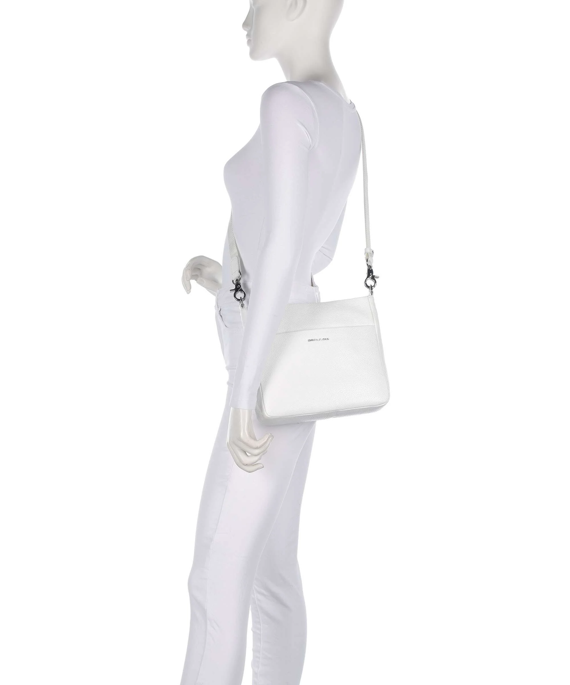 Mandarina Duck Mellow Leather Crossbody tas blanc - Image 3