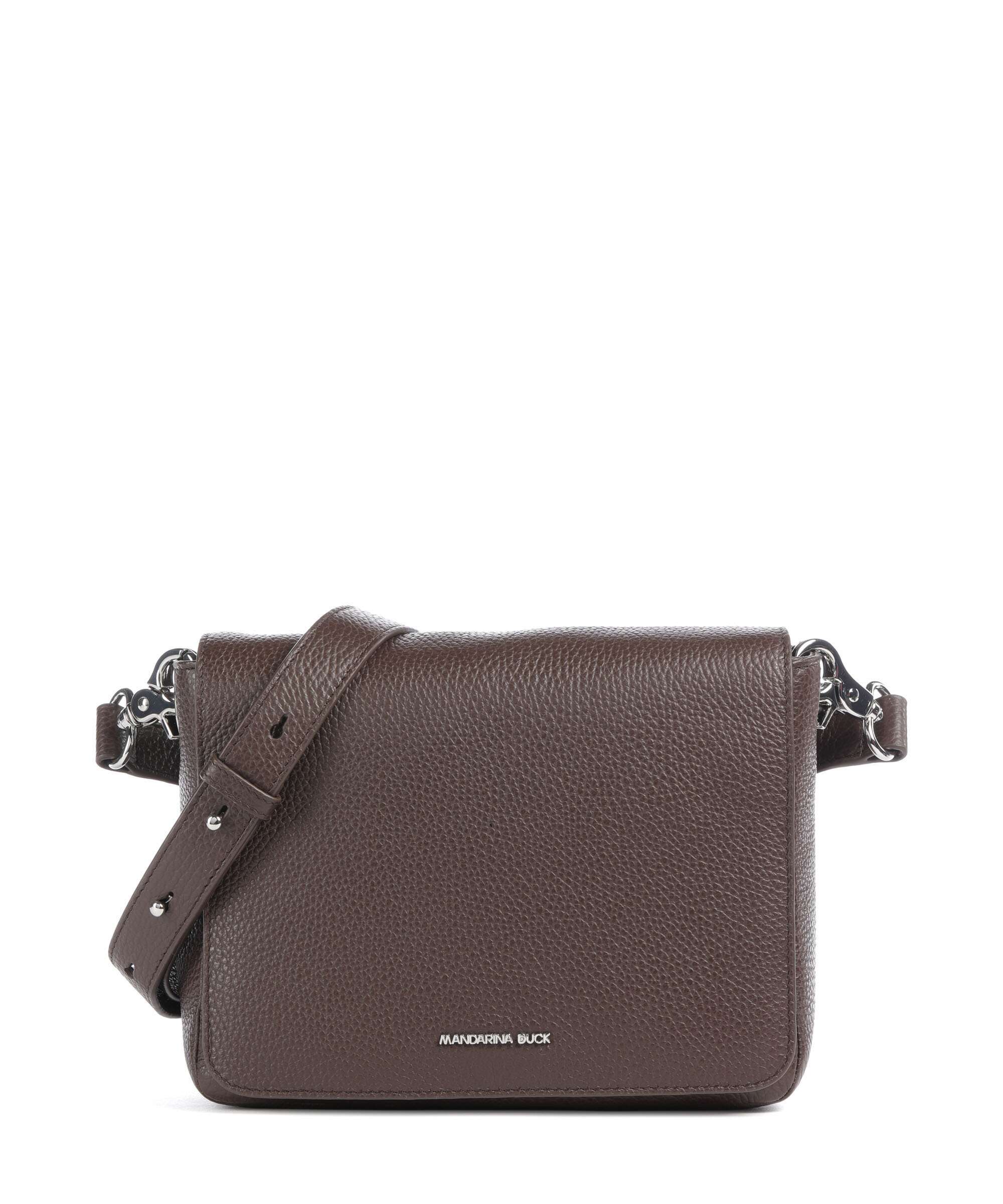 Mandarina Duck Mellow Leather Crossbody tas espresso