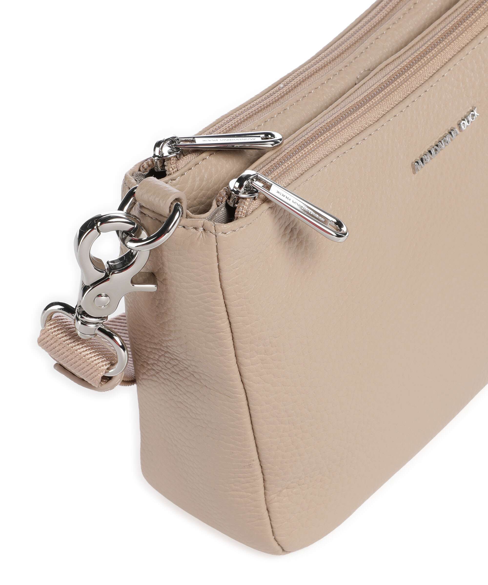 Mandarina Duck Mellow Leather Crossbody tas warm taupe - Image 4