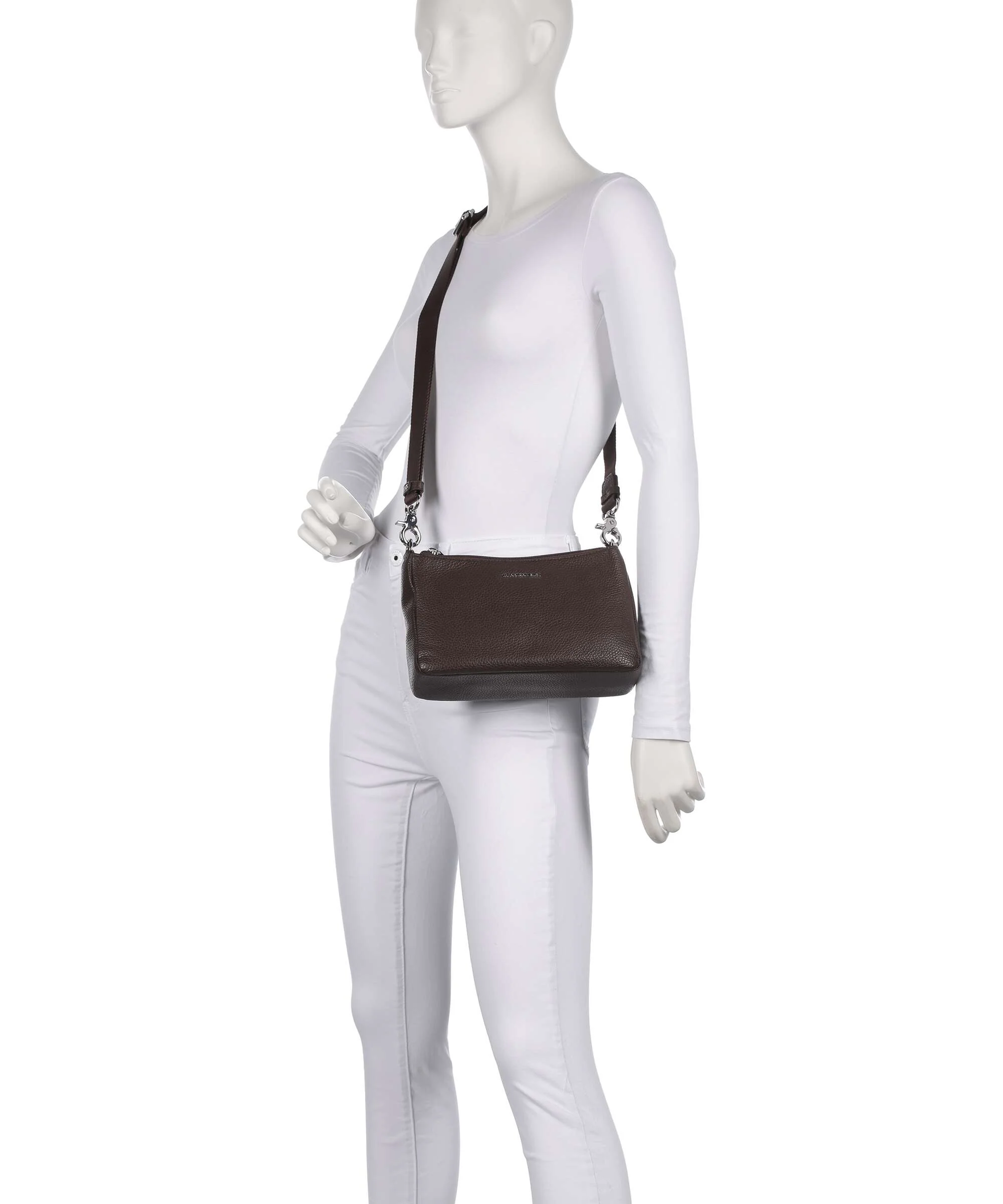 Mandarina Duck Mellow Leather Crossbody tas espresso - Image 3