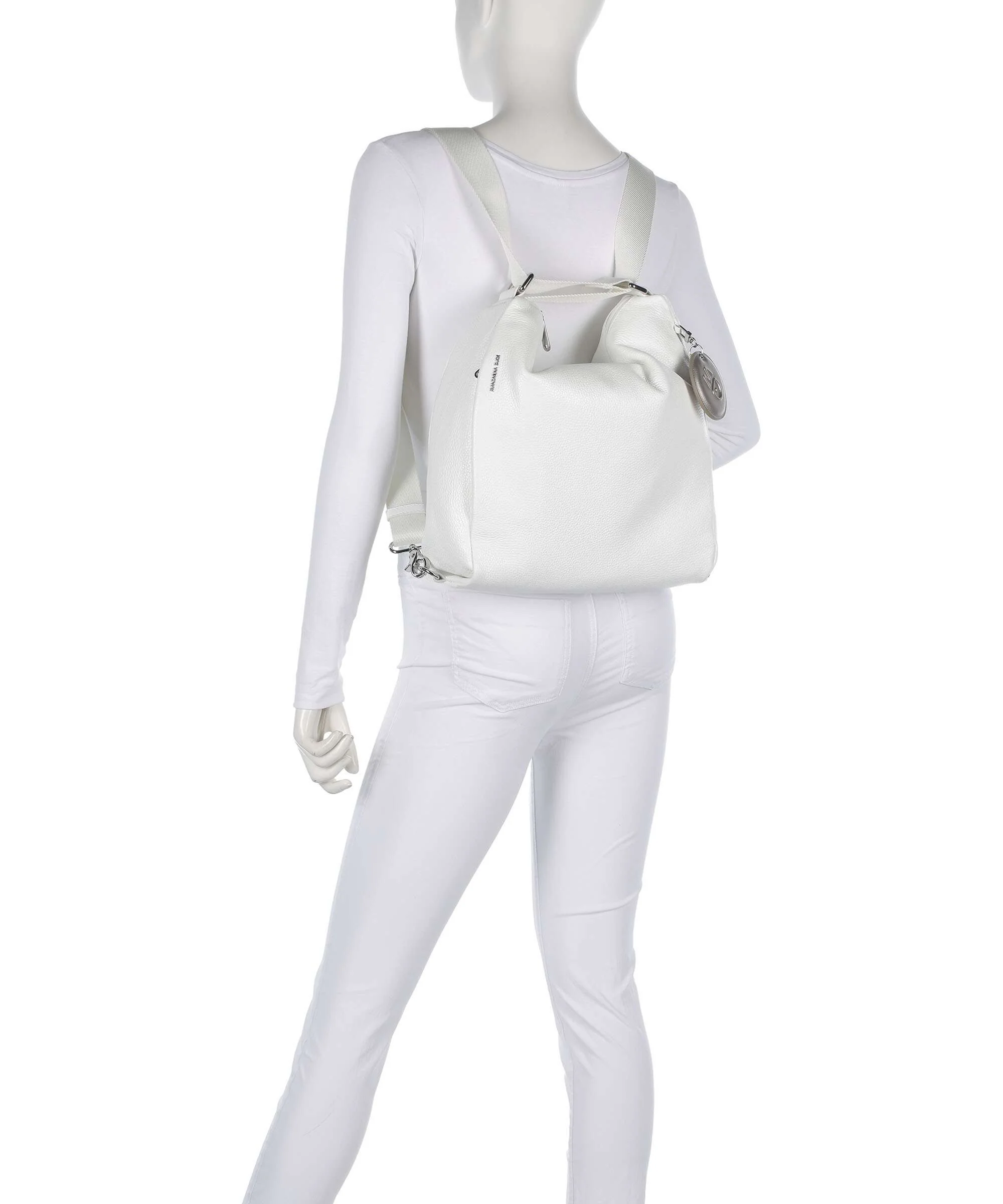 Mandarina Duck Mellow Leather Rugzak-tas blanc - Image 3