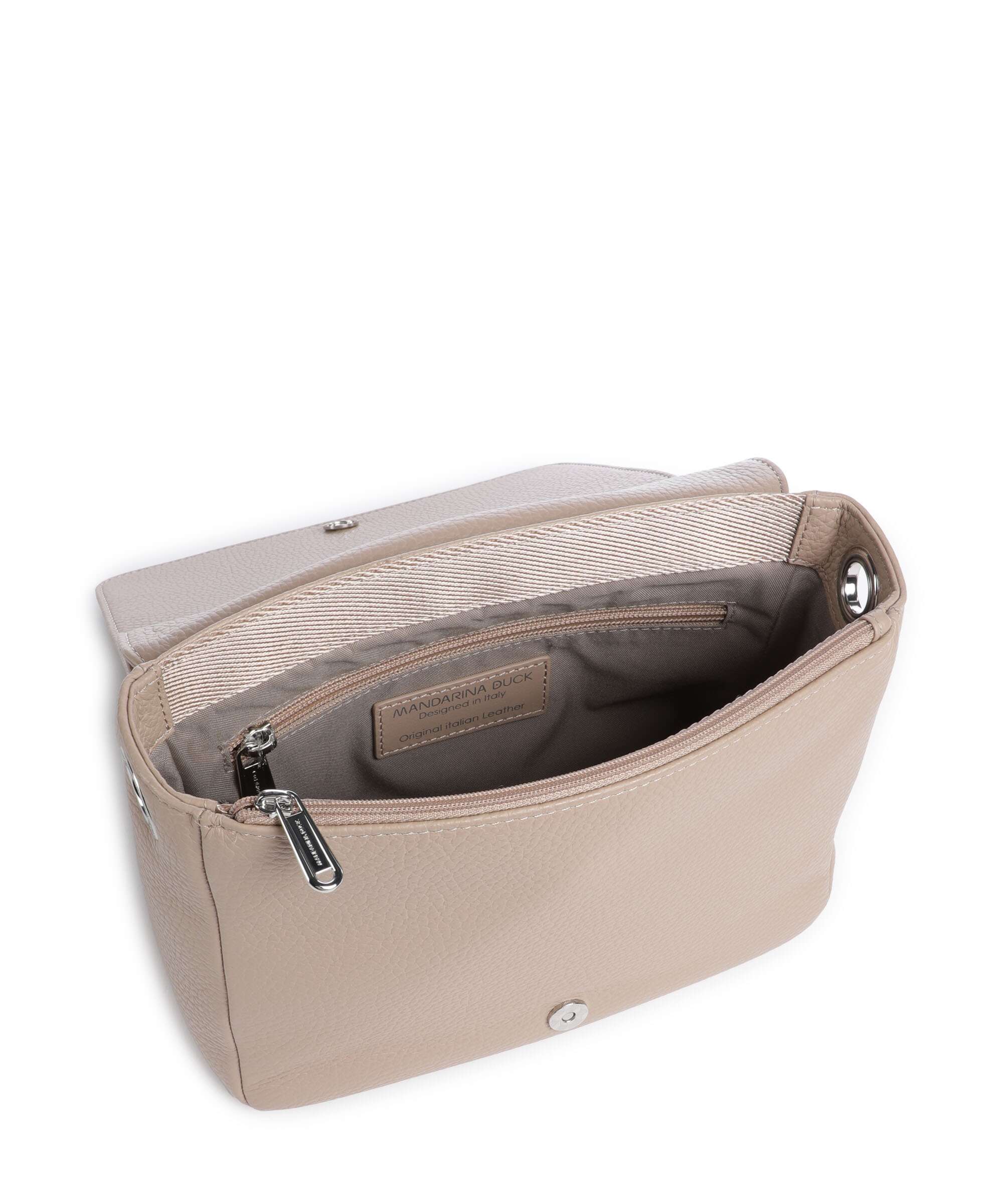 Mandarina Duck Mellow Leather Schoudertas warm taupe - Image 6