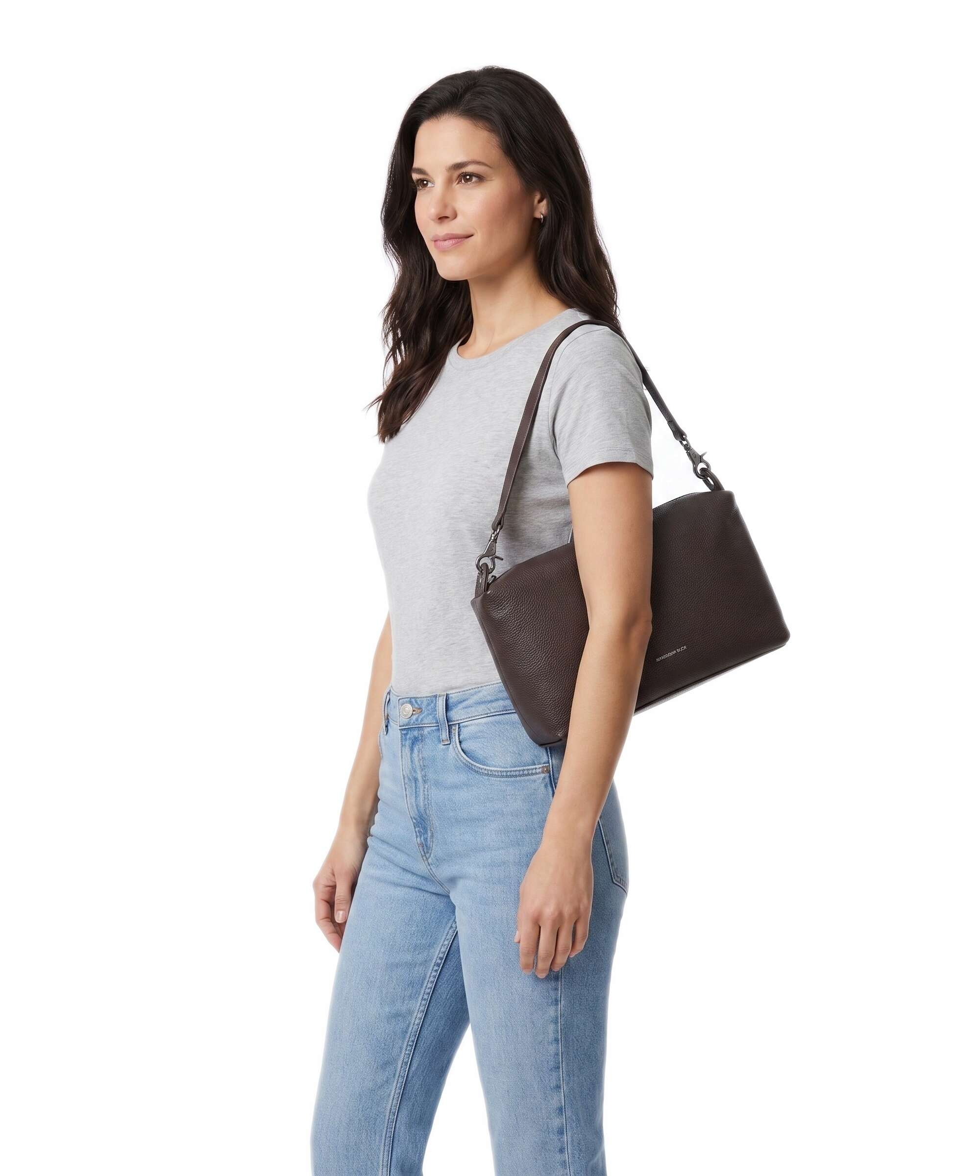 Mandarina Duck Mellow Leather Schoudertas espresso - Image 3