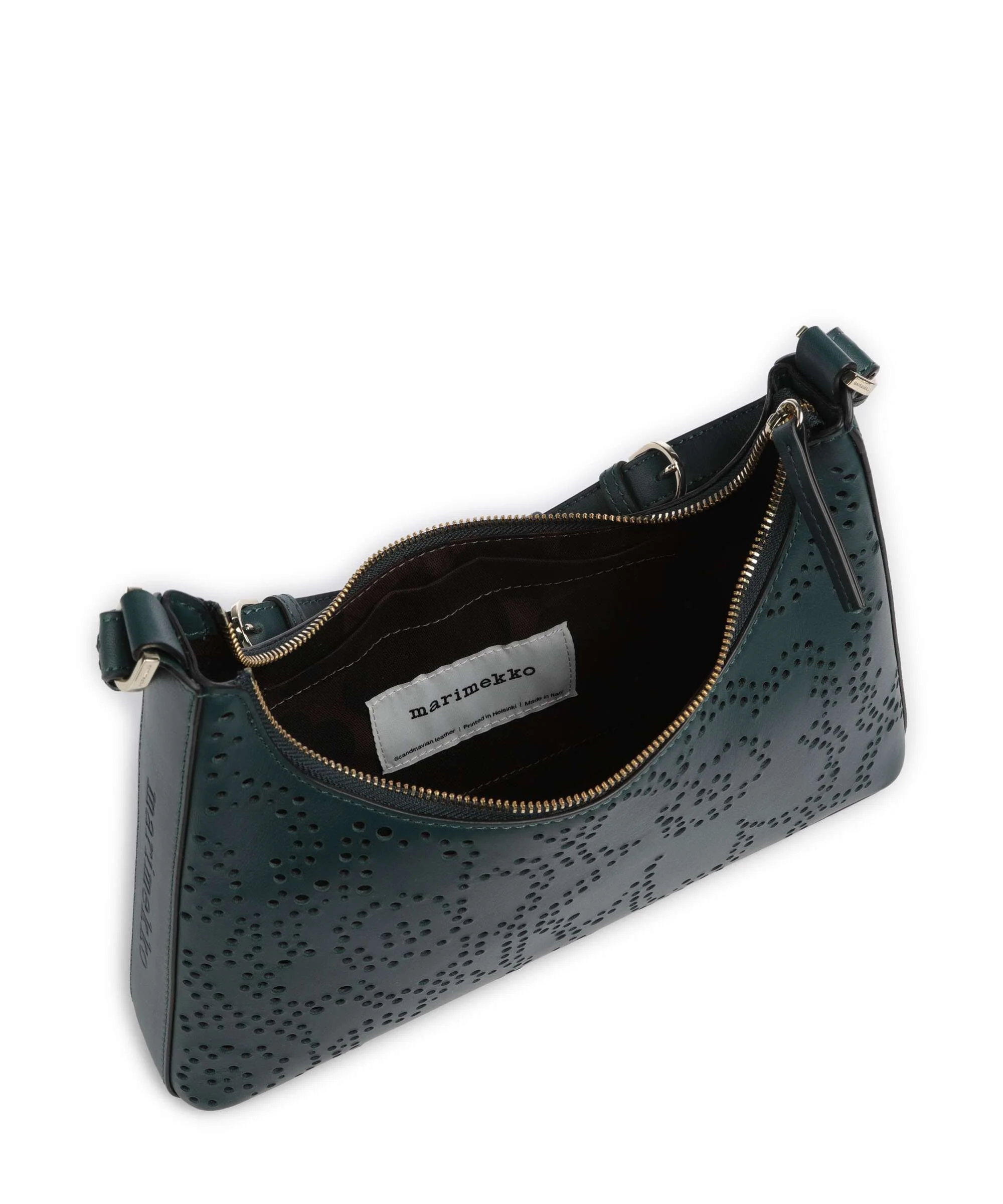 Marimekko Imprint Unikko Schoudertas dark green - Image 6