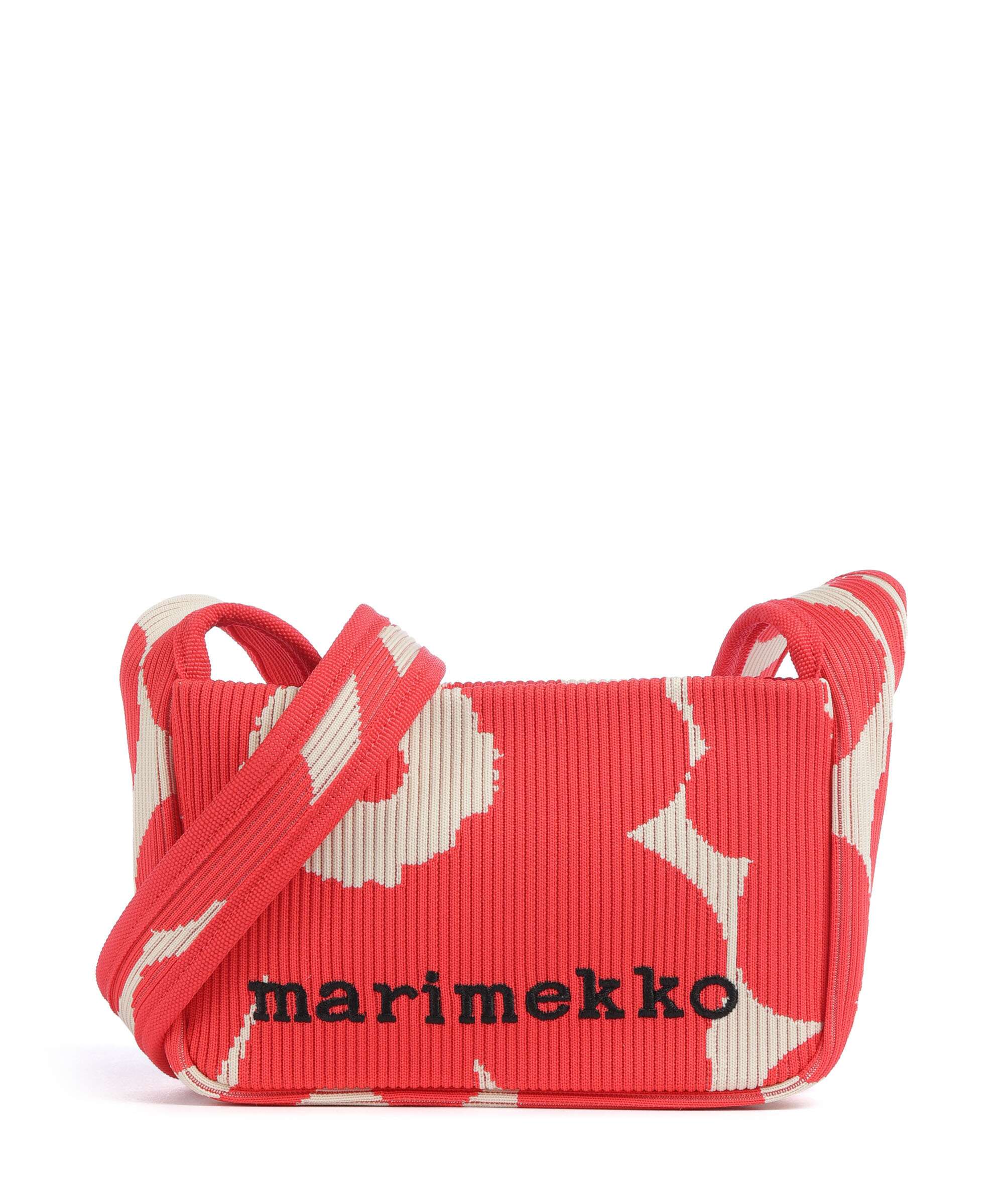 Marimekko Knitted Unikko Crossbody tas pink/beige