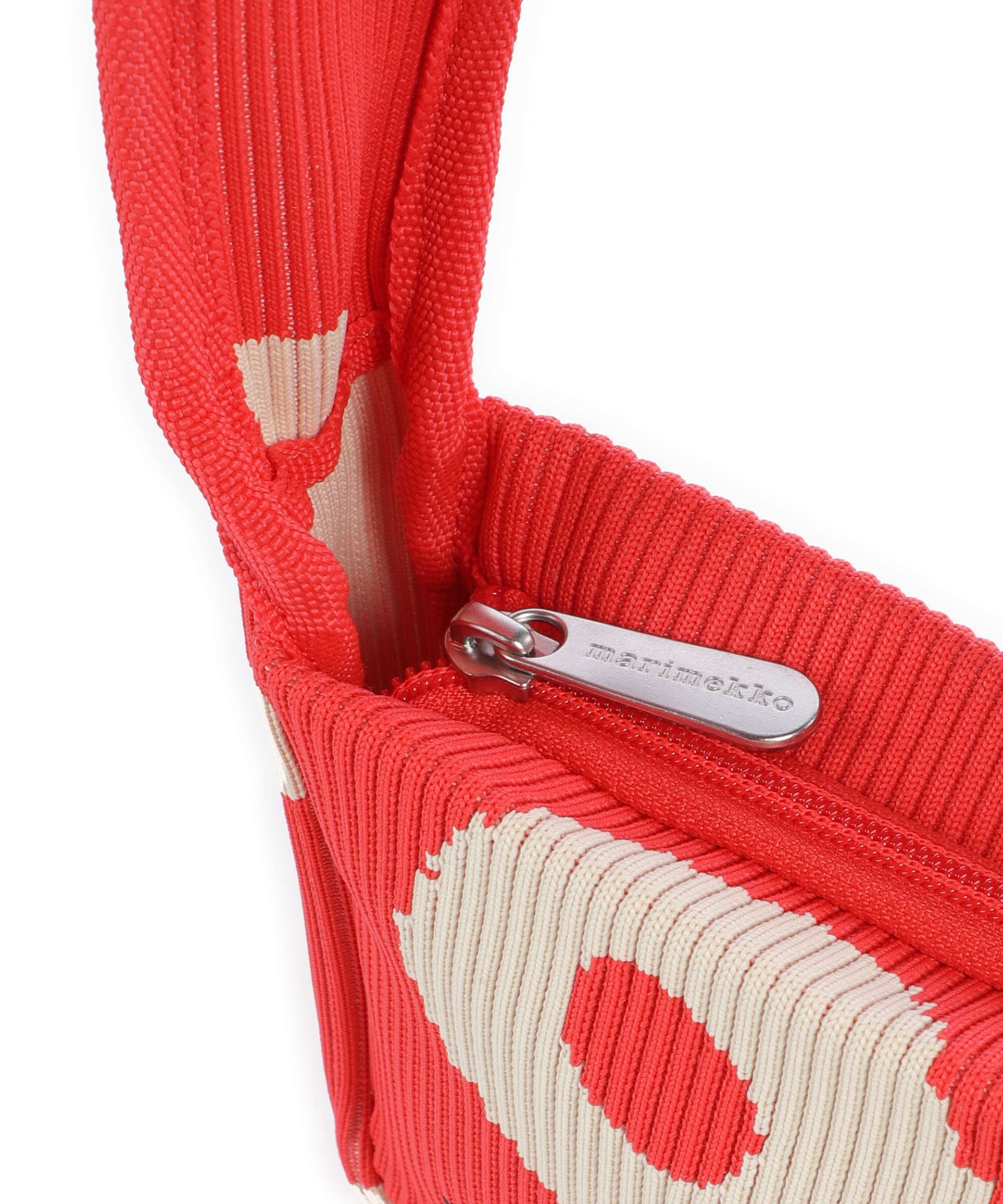 Marimekko Knitted Unikko Crossbody tas pink/beige - Image 4