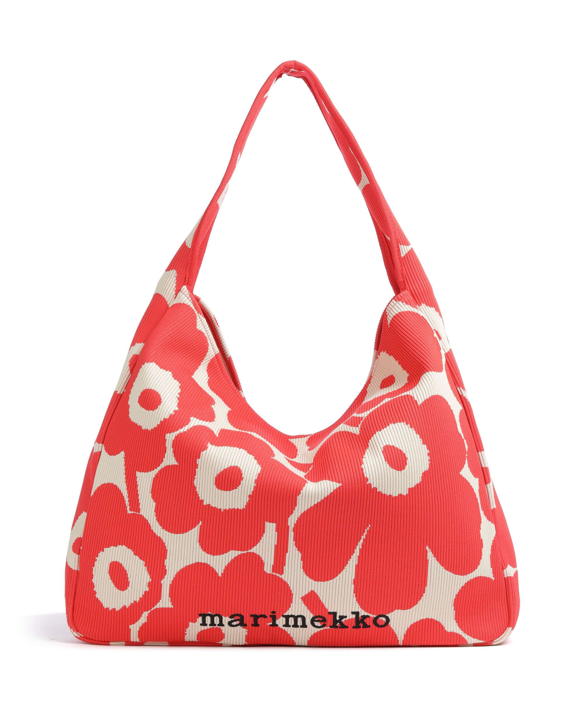 Marimekko Knitted Unikko Hobo tas pink/beige