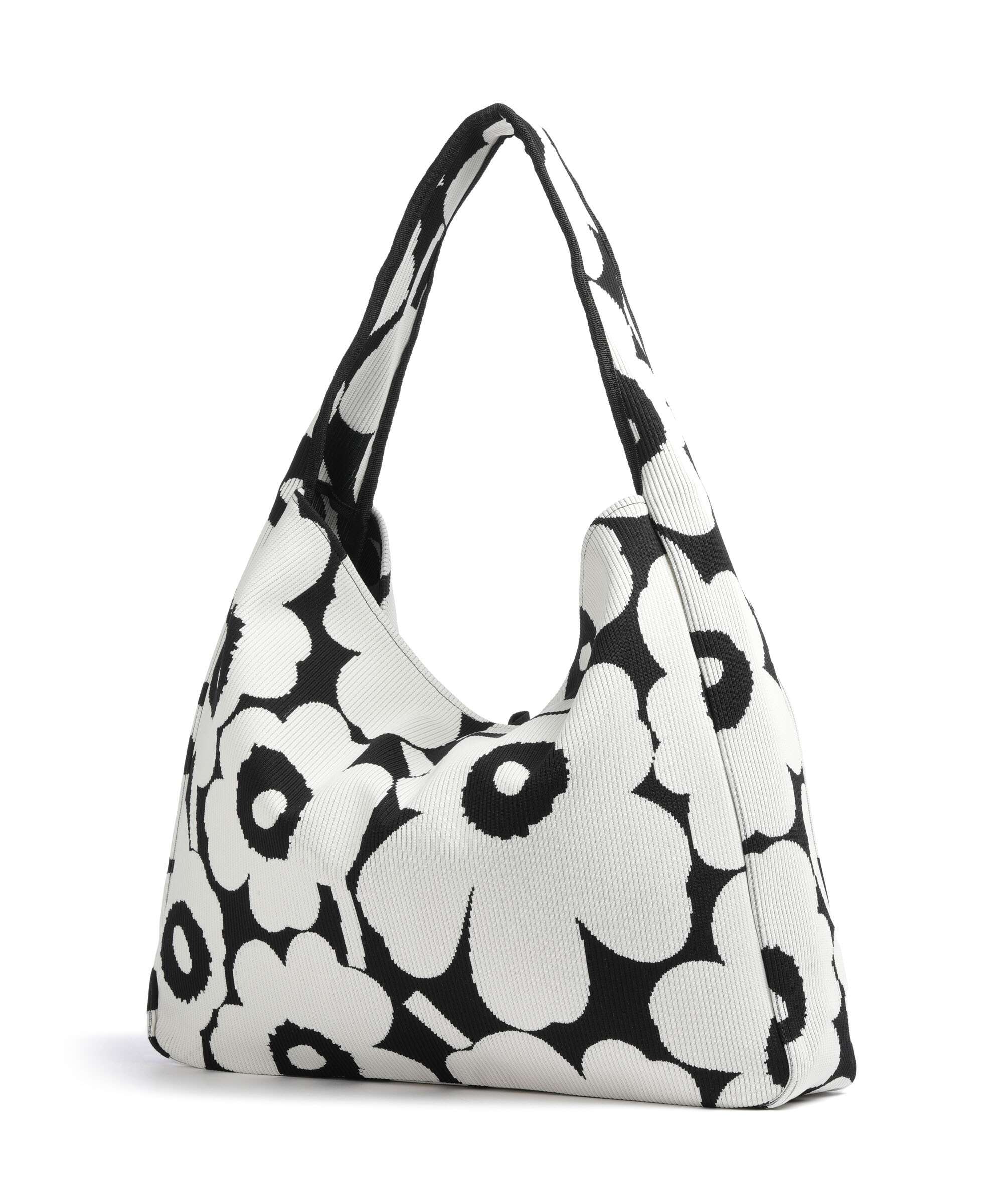 Marimekko Knitted Unikko Hobo tas black/offwhite - Image 2
