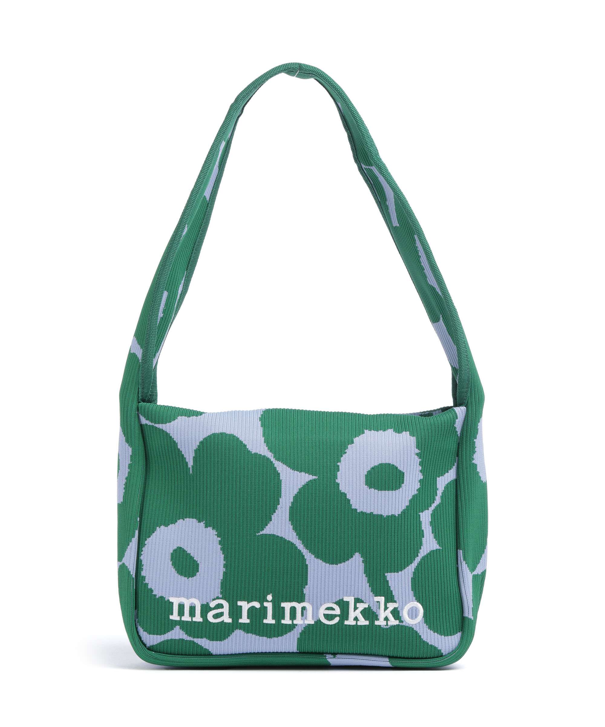 Marimekko Knitted Unikko Schoudertas dark green/blue