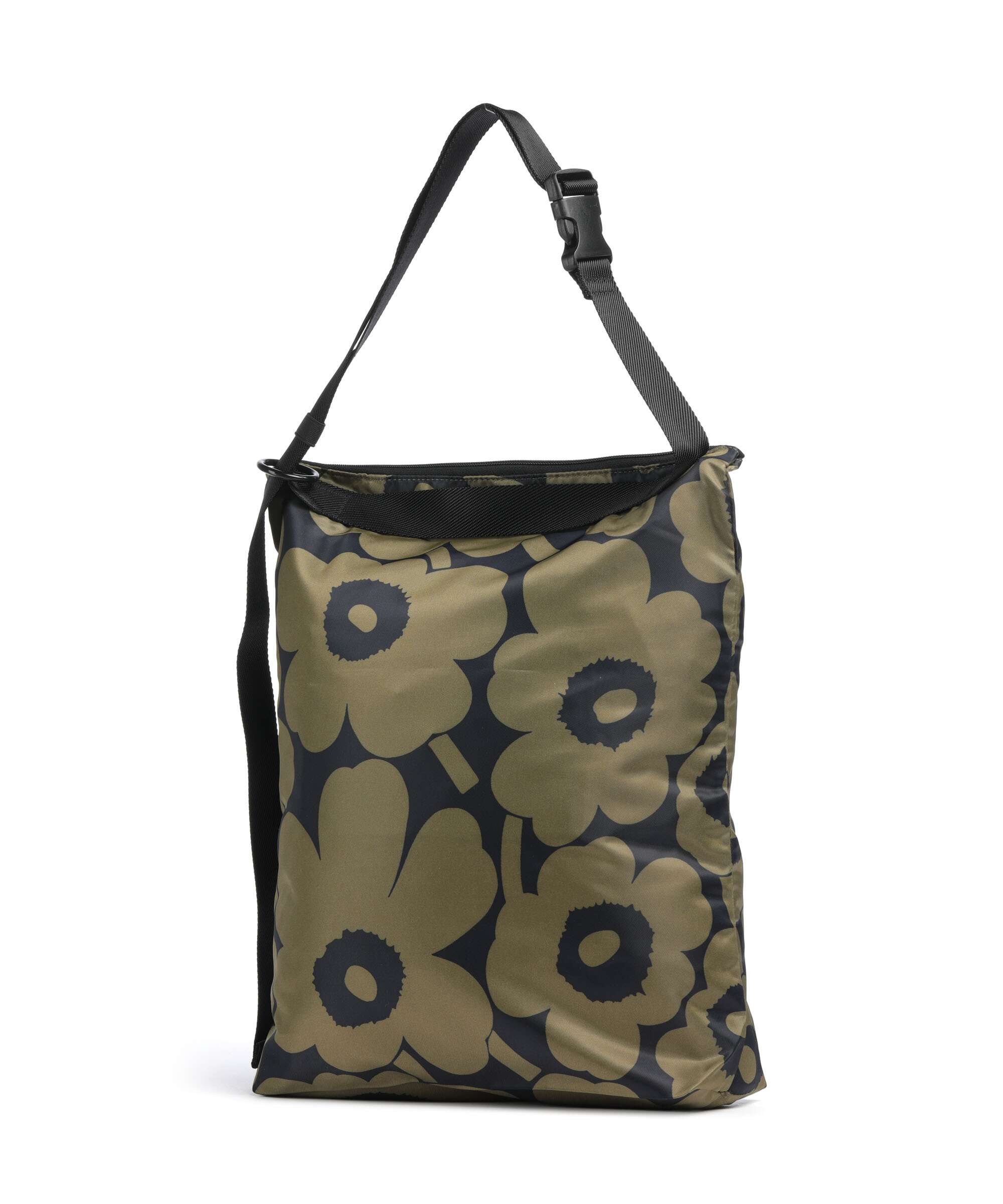 Marimekko Neat M Unikko Hobo tas olive green/dark blue - Image 2