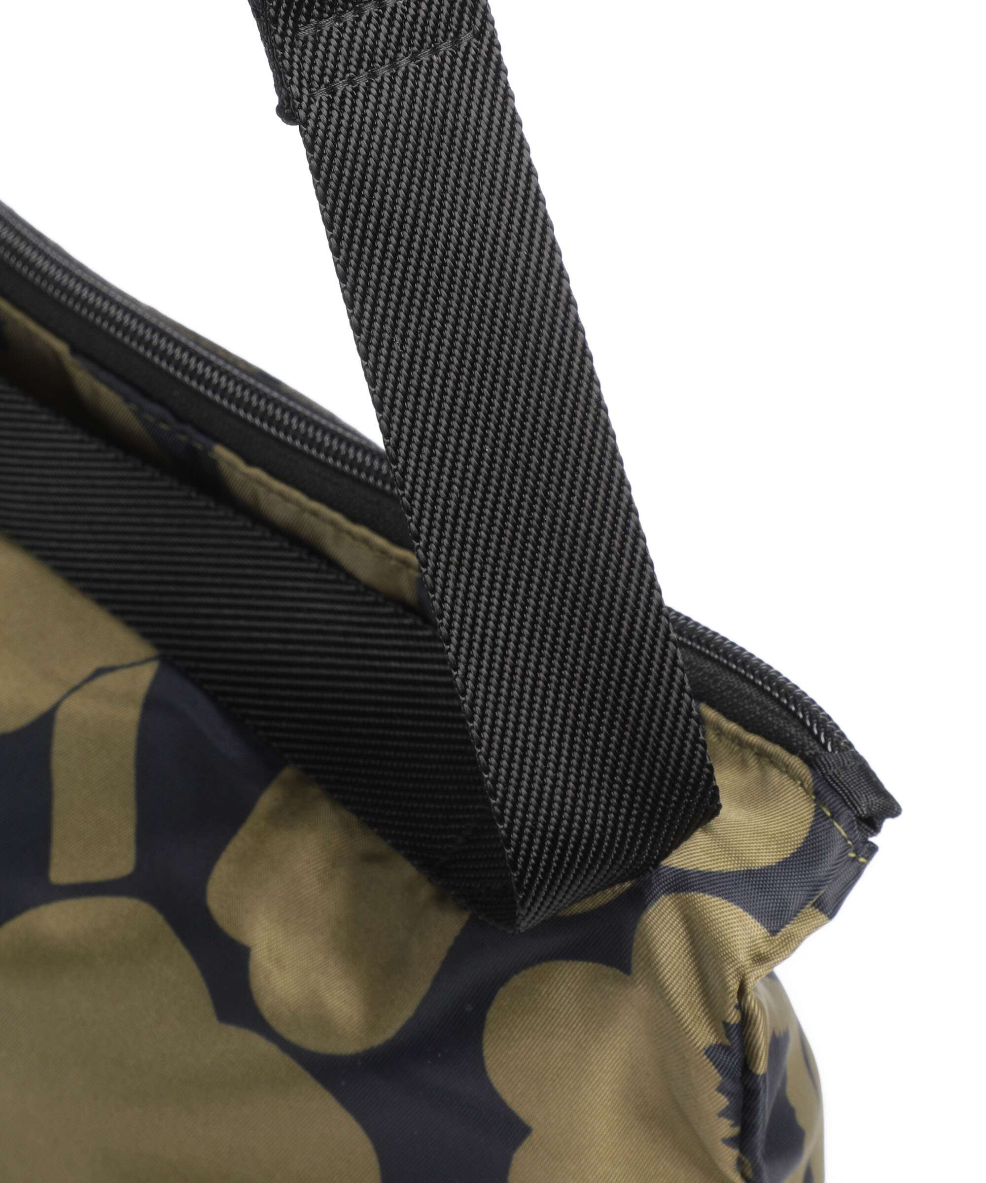 Marimekko Neat M Unikko Hobo tas olive green/dark blue - Image 4