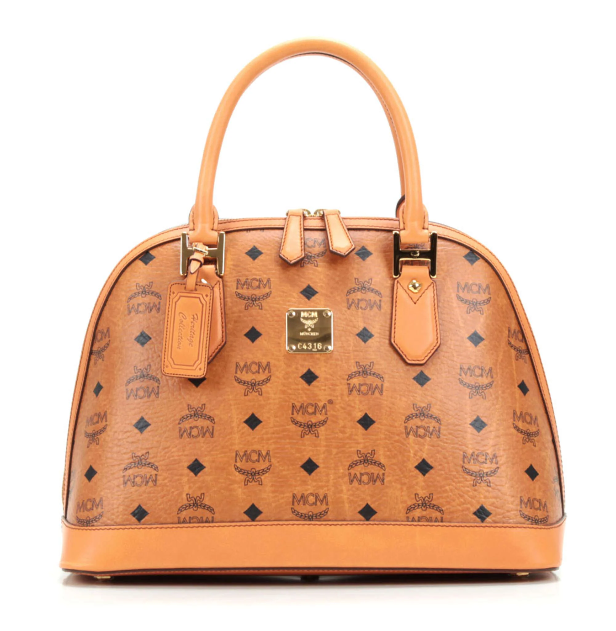 MCM M Handtas cognac