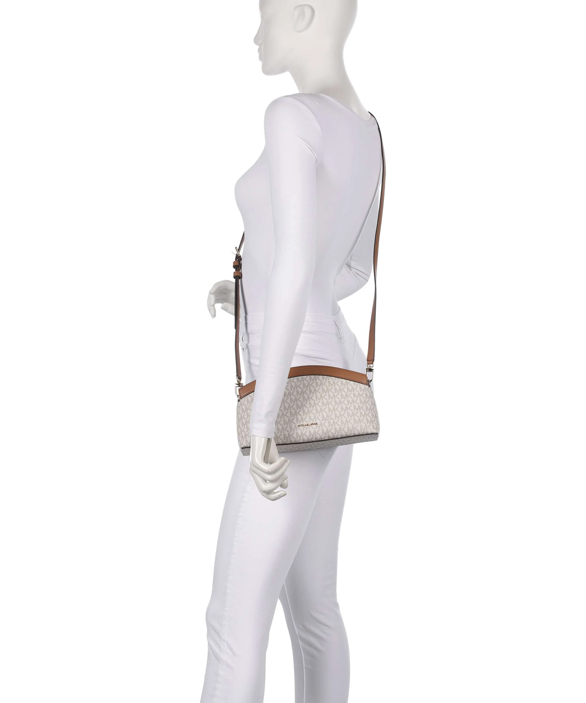 Michael Kors Athena Small Schoudertas vanilla/acorn - Image 4