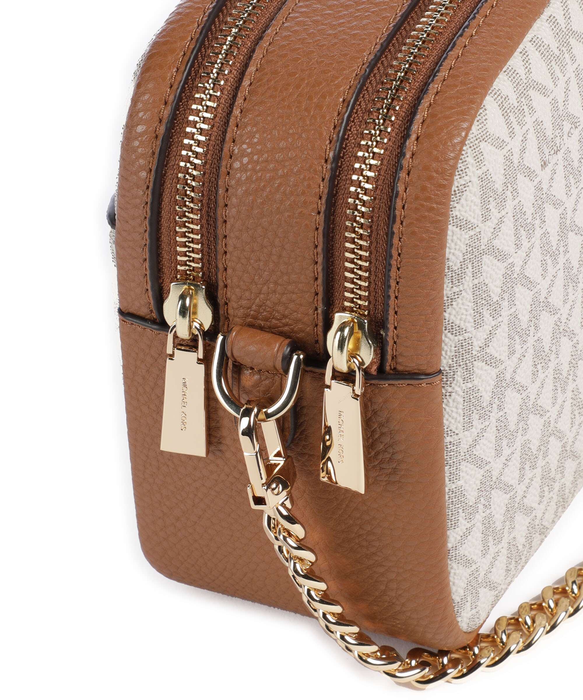 Michael Kors Bryant Medium Crossbody tas vanilla/acorn - Image 4