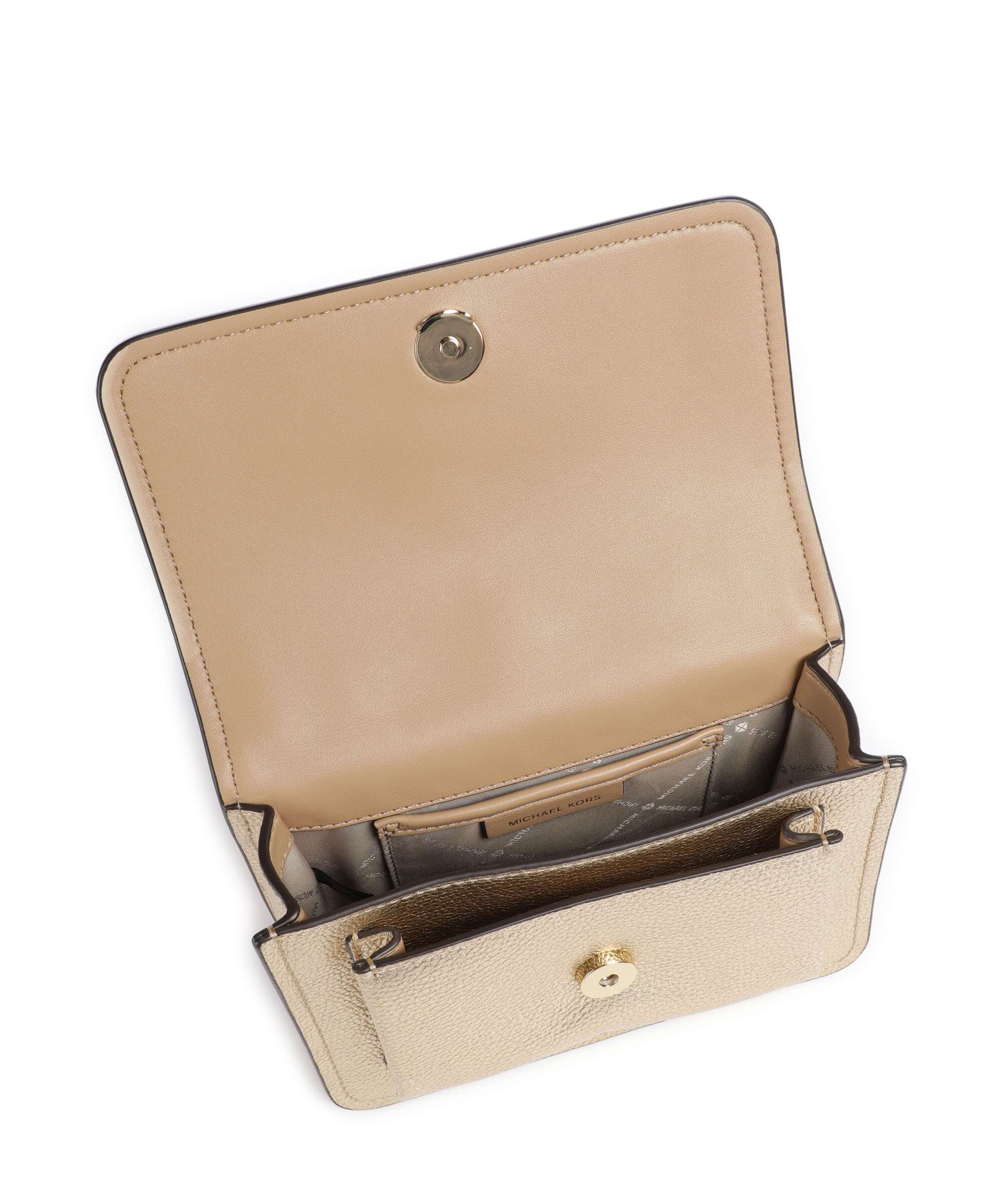 Michael Kors Claire Schoudertas pale gold - Image 7