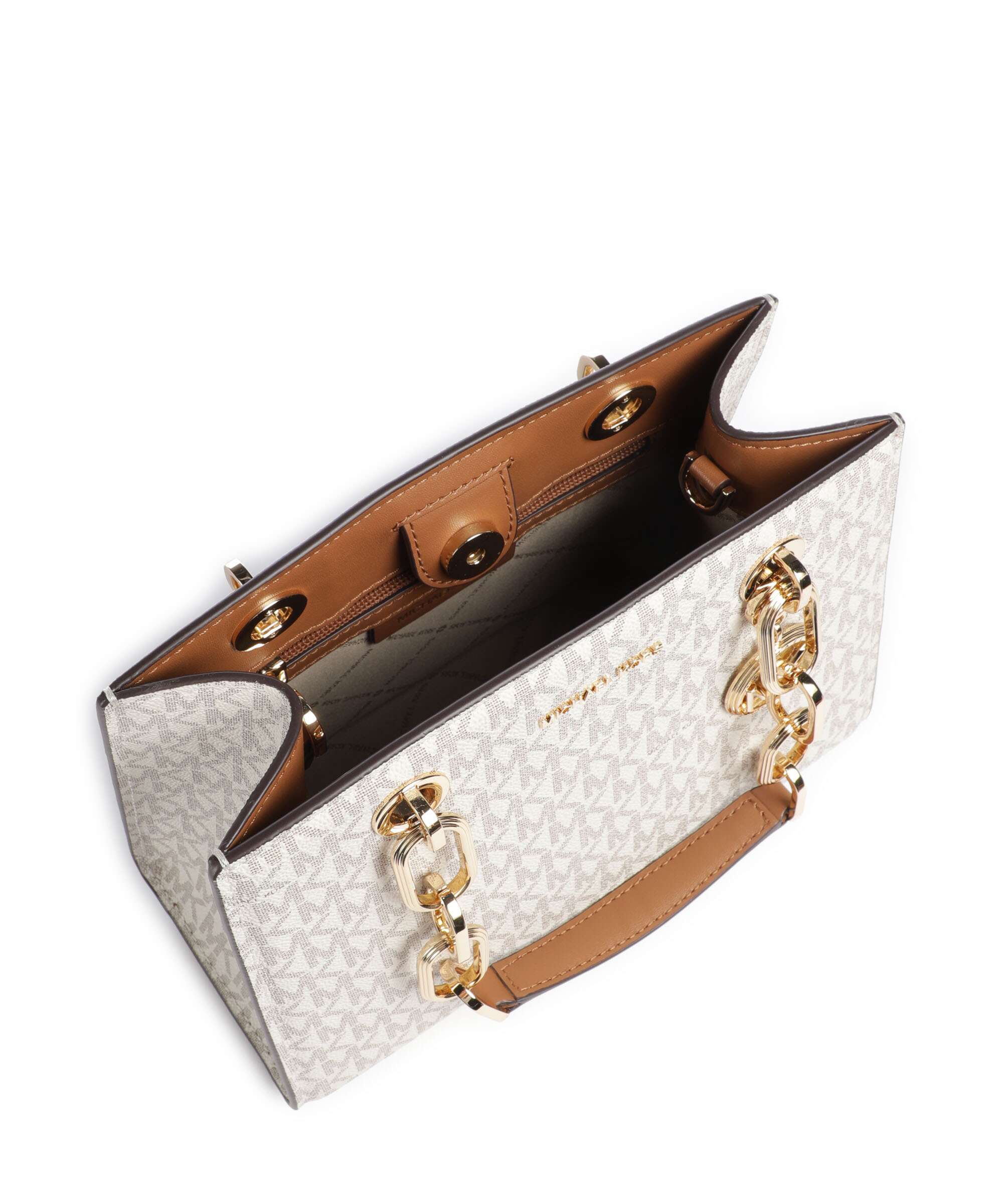 Michael Kors Cynthia Handtas vanilla/acorn - Image 6