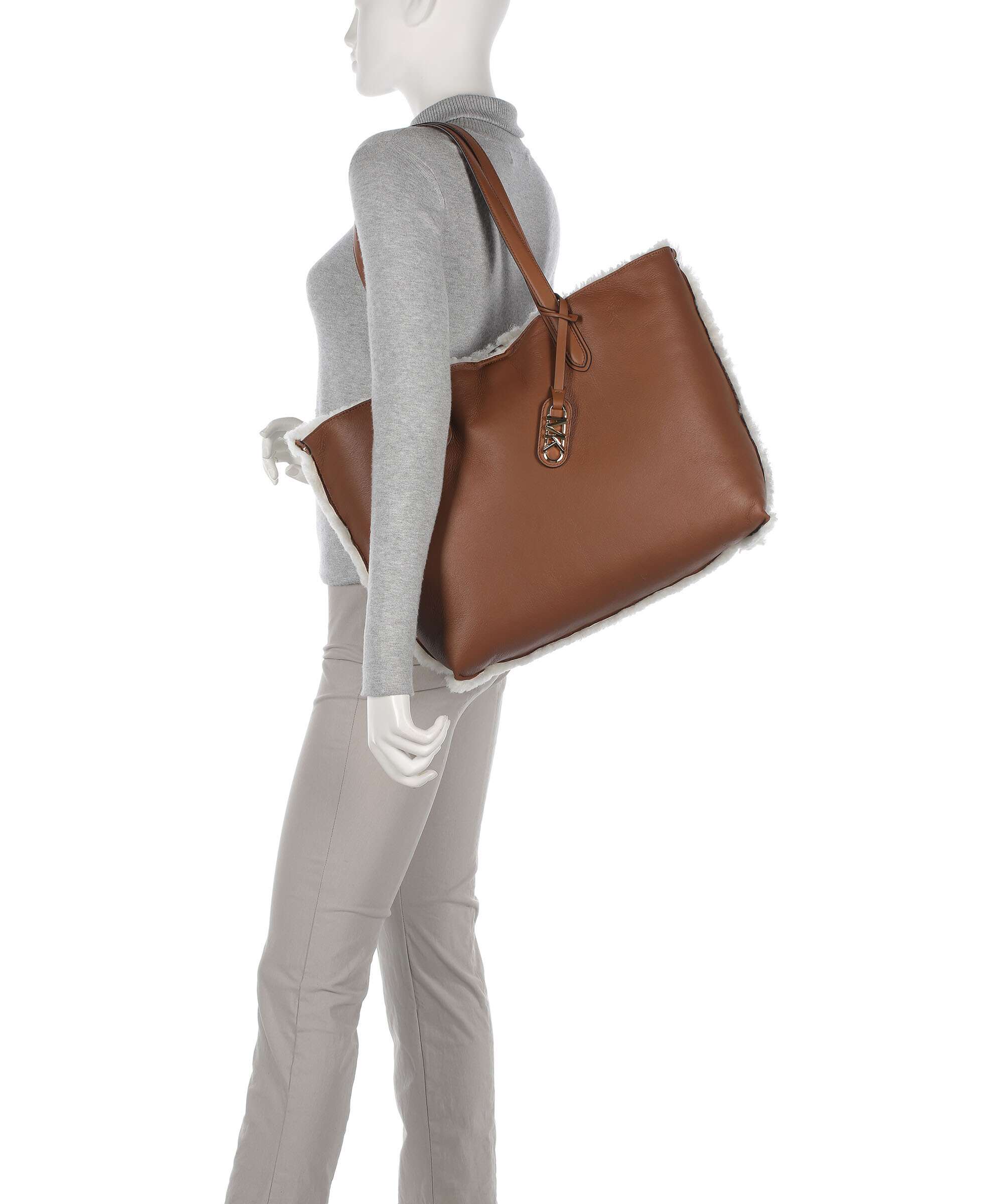 Michael Kors Eliza Boodschappentas natural/luggage - Image 3