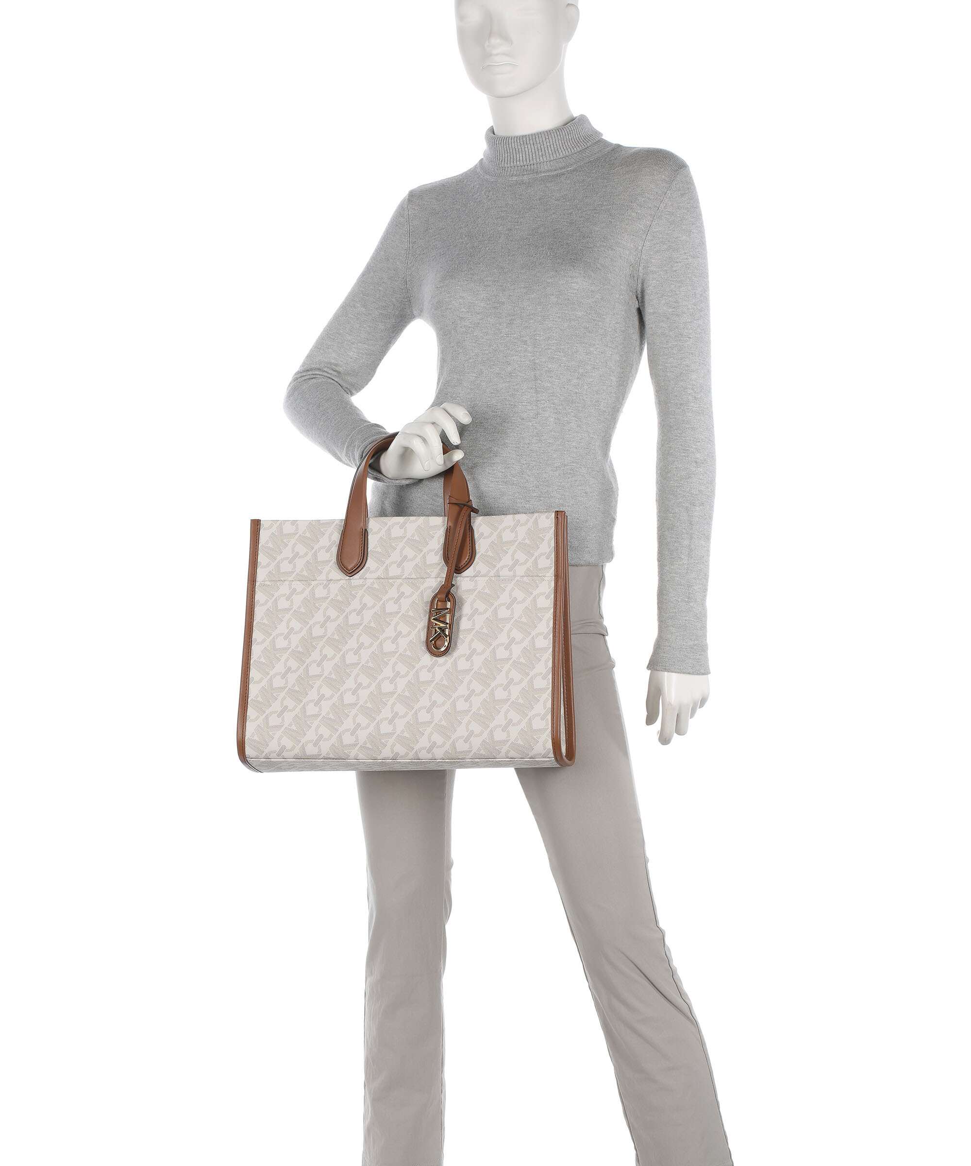 Michael Kors Gigi Handtas vanilla/luggage - Image 3
