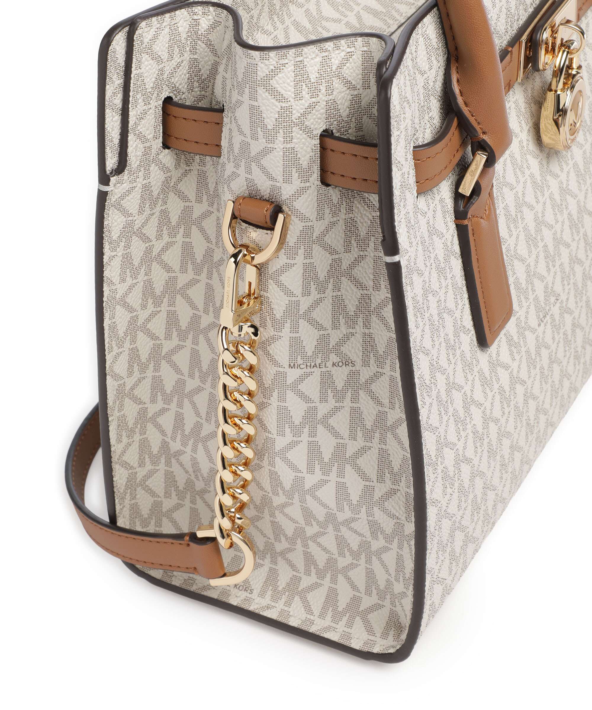 Michael Kors Hamilton Moderne Small Handtas vanilla/acorn - Image 4