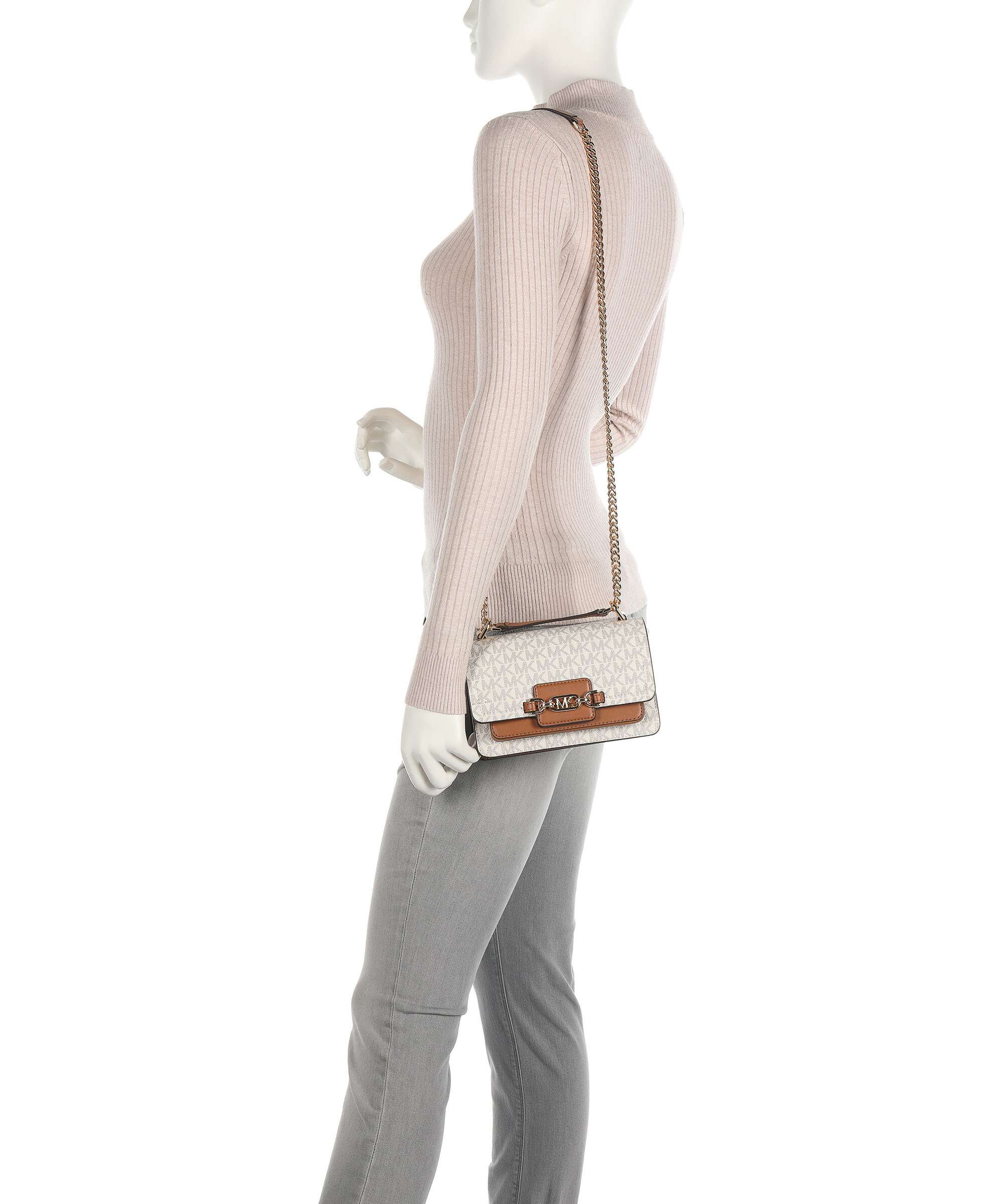Michael Kors Heather Schoudertas vanilla/acorn - Image 3