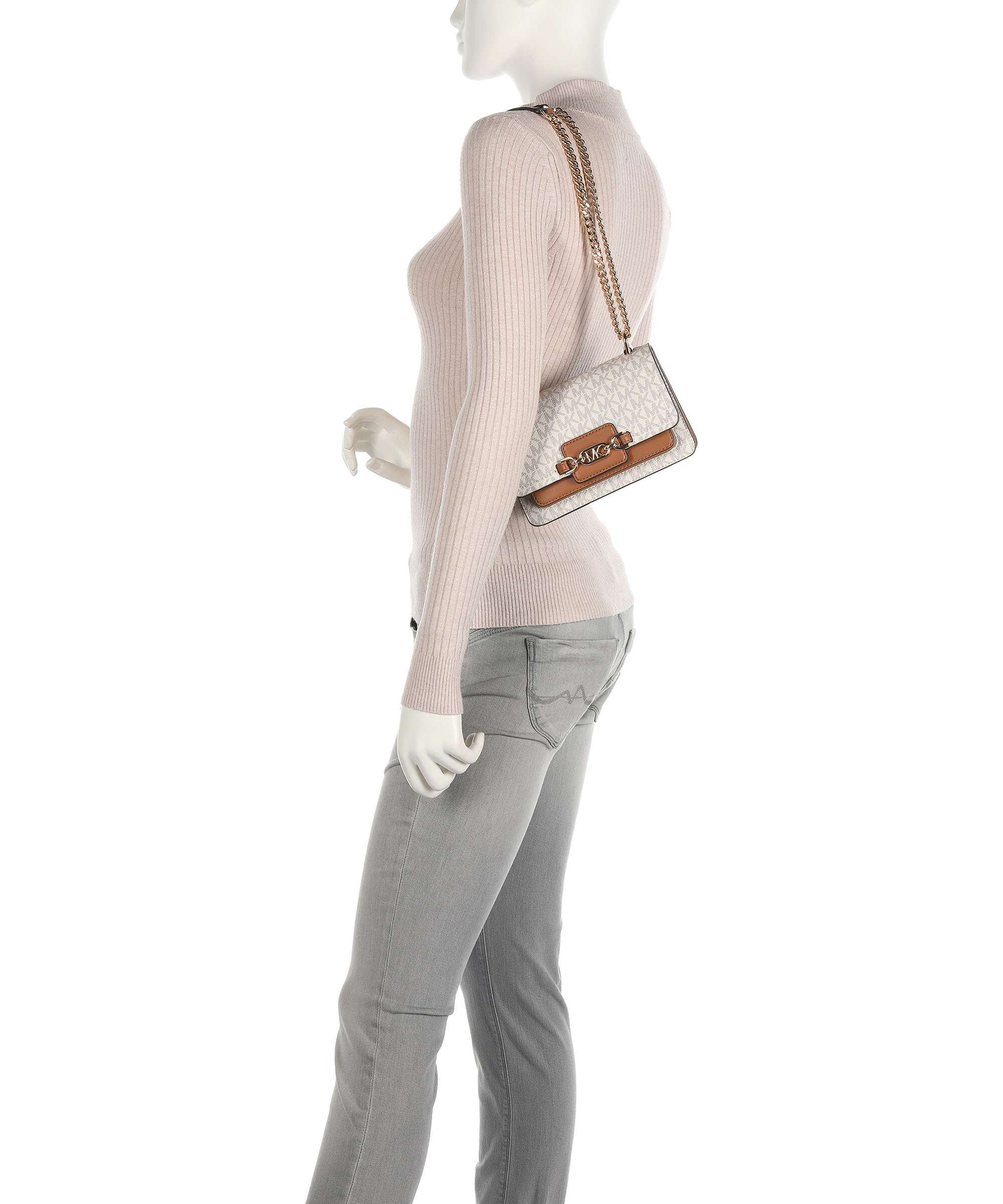 Michael Kors Heather Schoudertas vanilla/acorn - Image 4