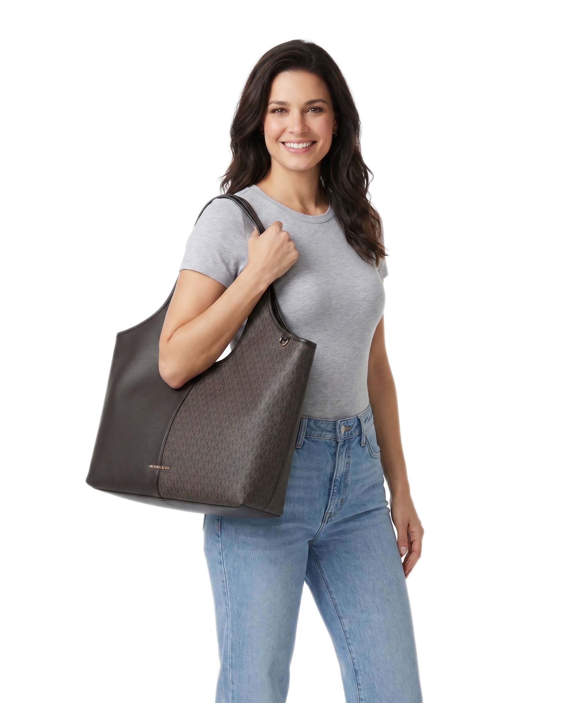 Michael Kors Henly Large Boodschappentas chocolate - Image 3