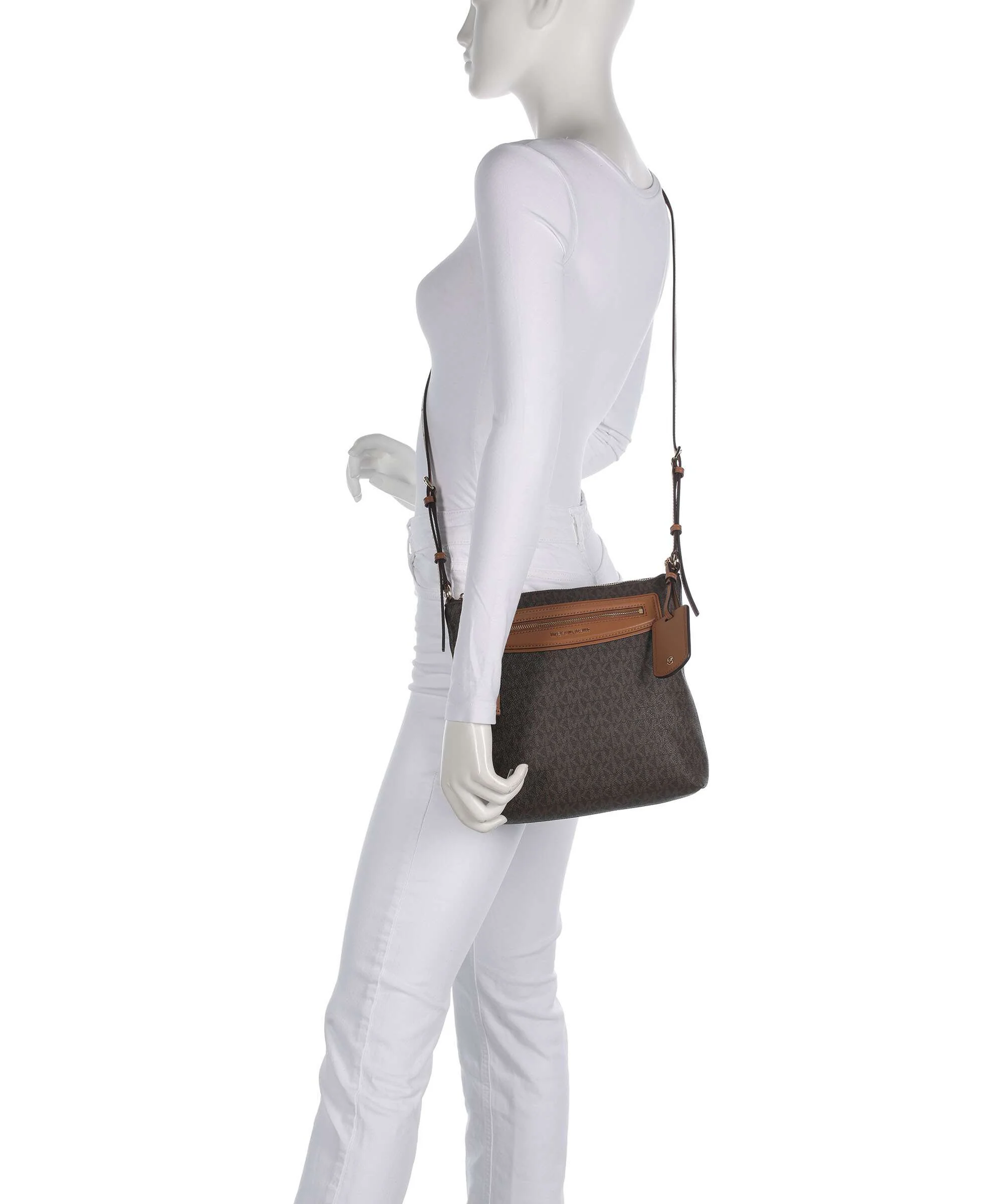 Michael Kors Jet Set Travel Large Crossbody tas brown/acorn - Image 3