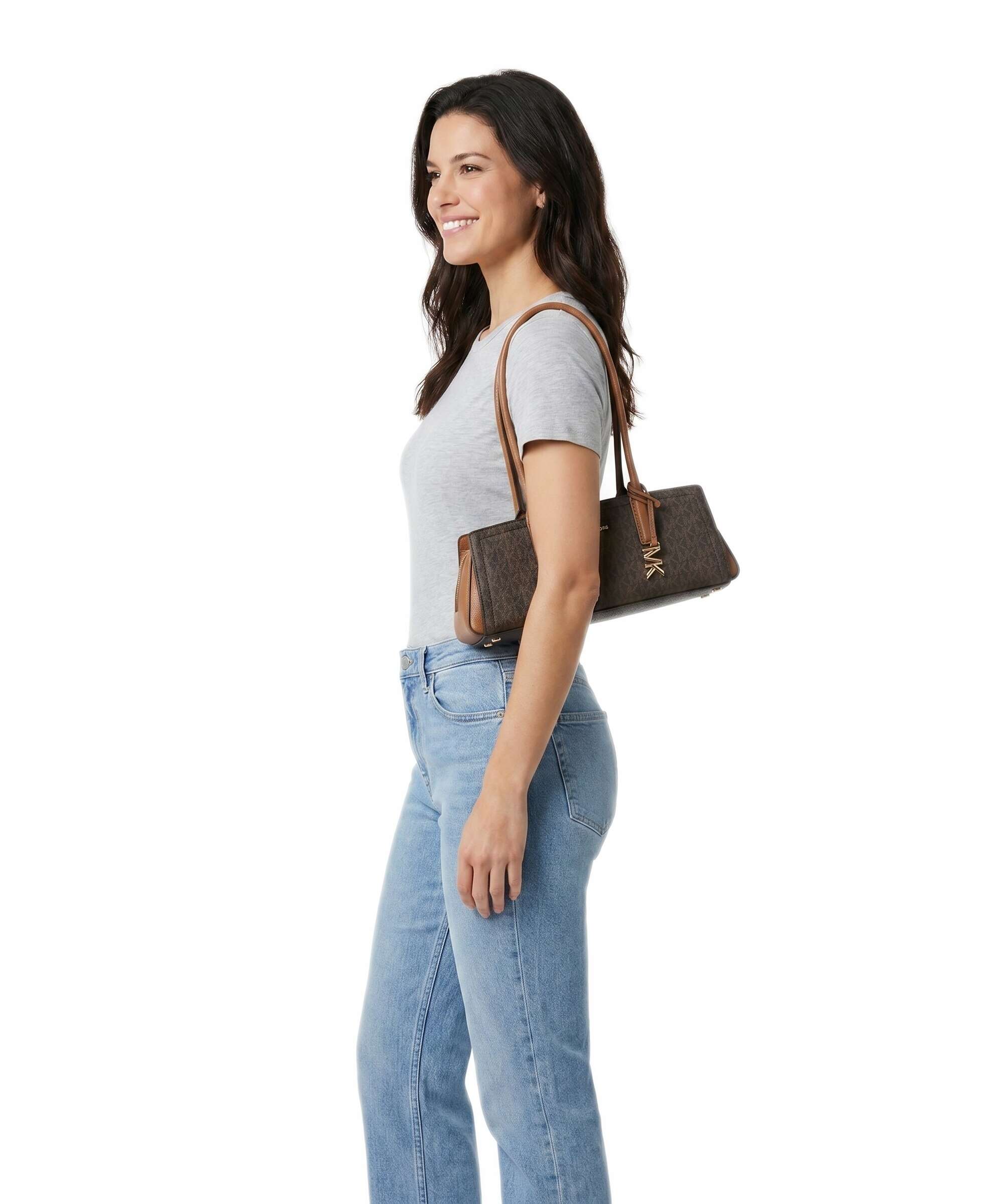 Michael Kors Laila Small Schoudertas brown/acorn - Image 3