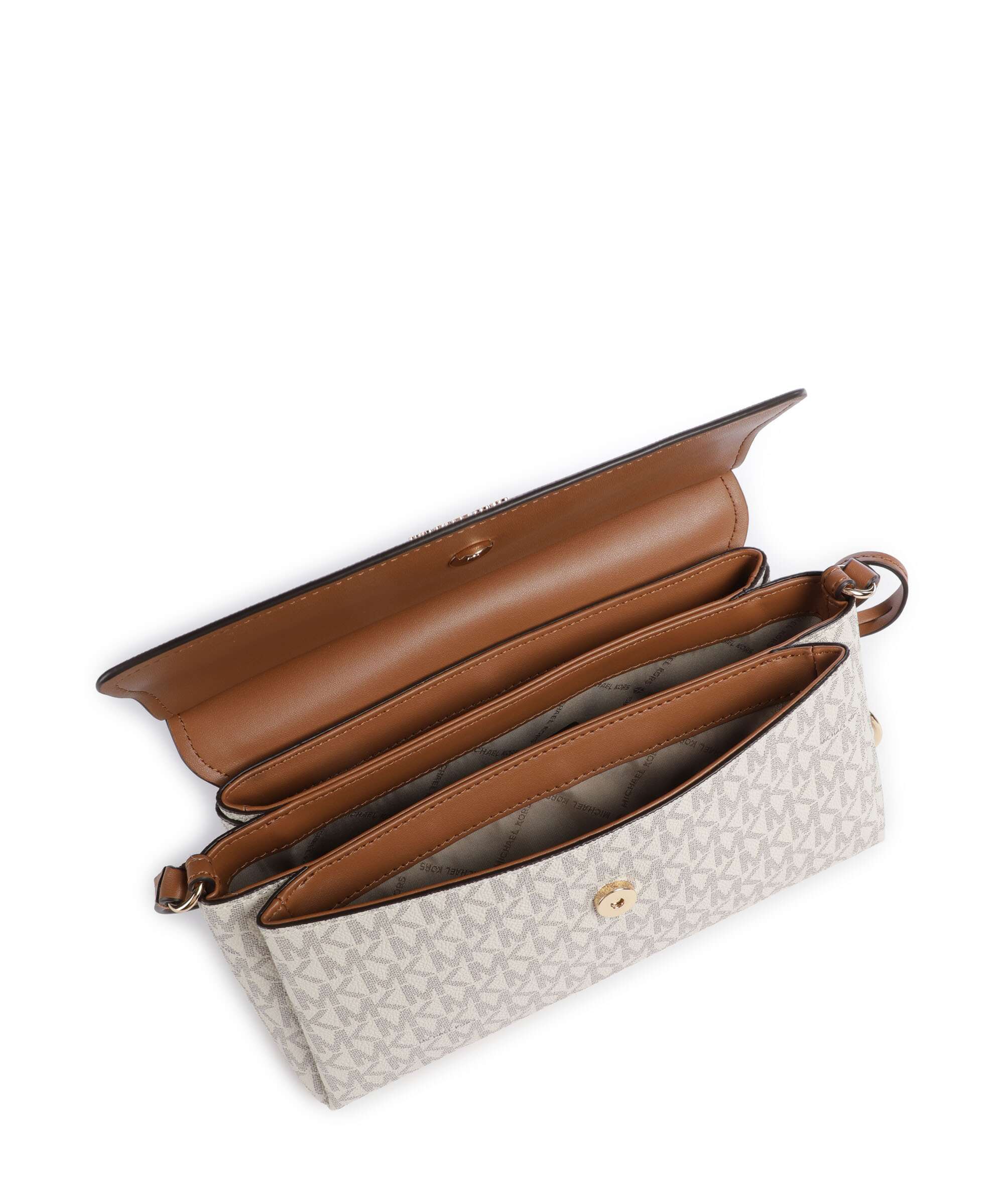 Michael Kors Landry Medium Schoudertas vanilla/acorn - Image 5