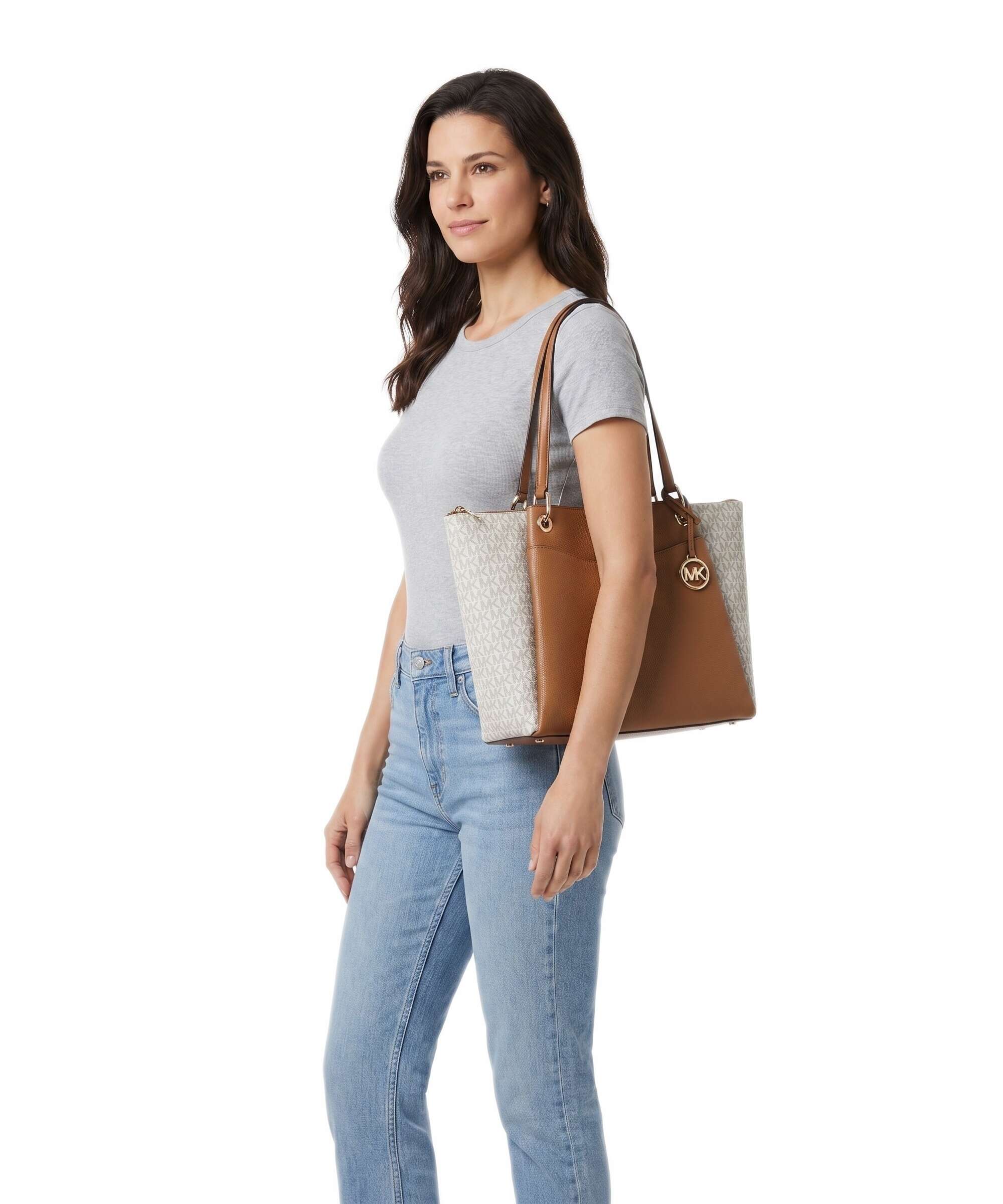 Michael Kors May Large Boodschappentas vanilla/acorn - Image 3