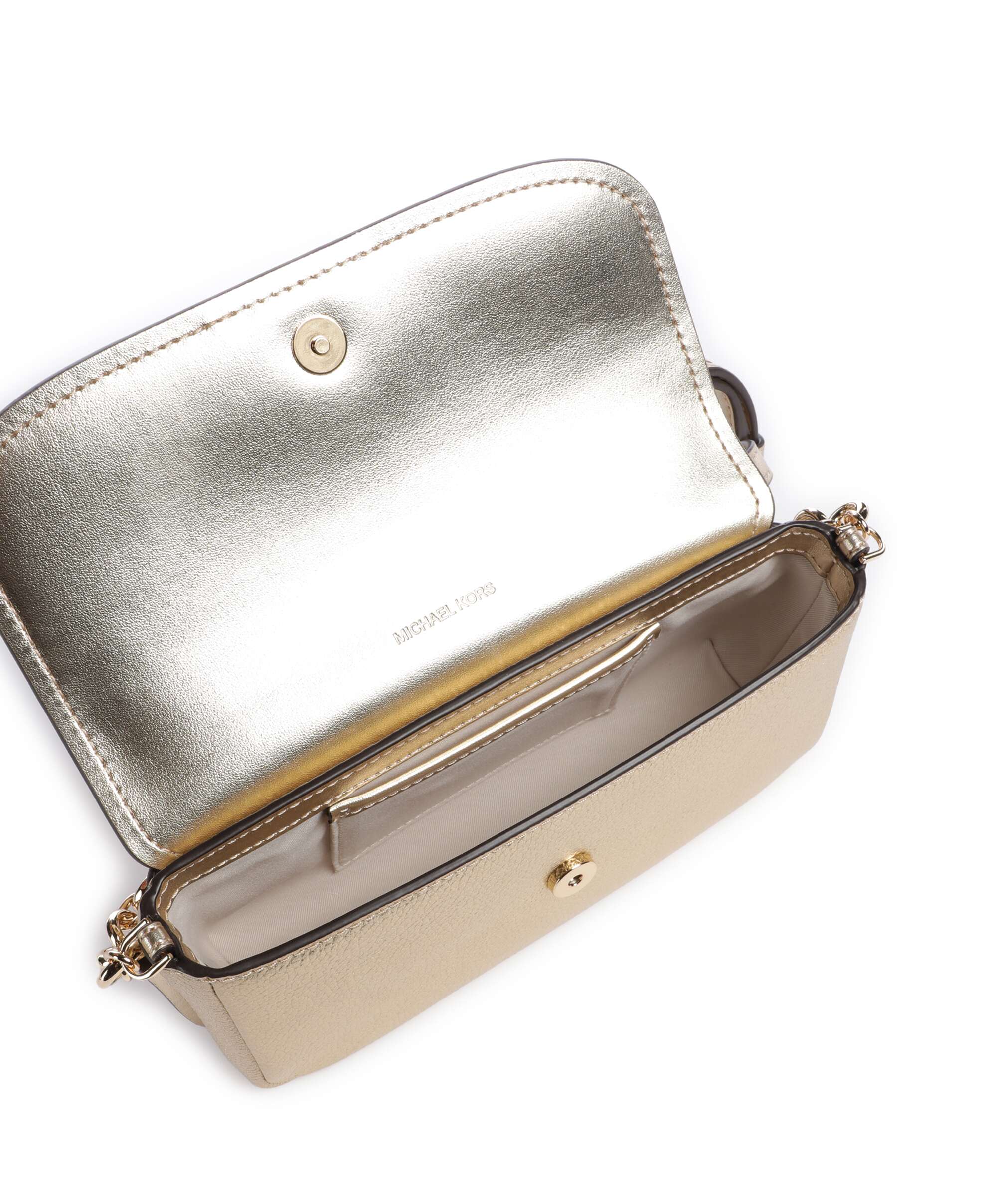 Michael Kors Nolita Small Crossbody tas pale gold - Image 6